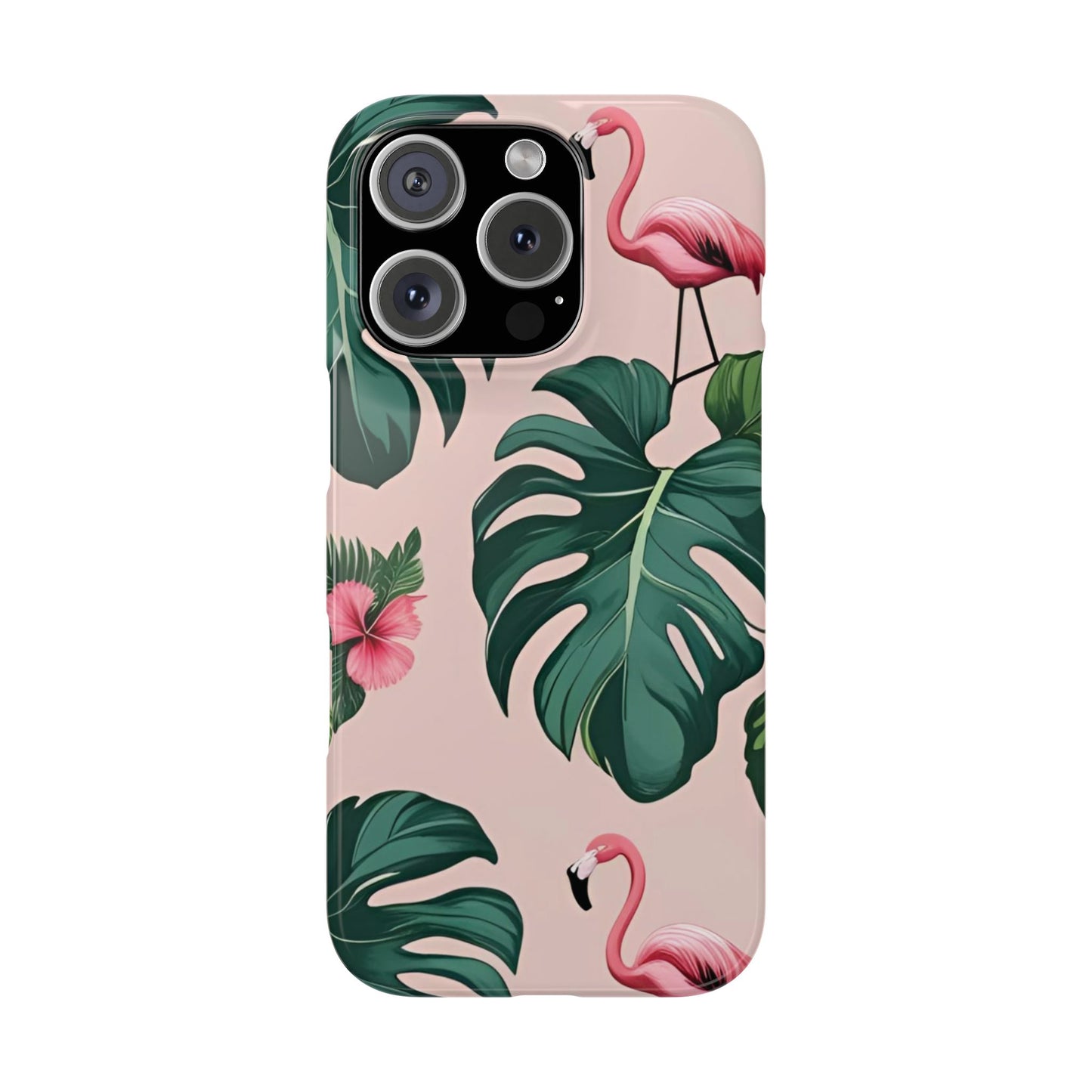Tropical Flamingo Phone Case, Summer Vibe Smartphone Cover, Gift for Beach Lovers, Cute Mobile Accessory, Floral Design