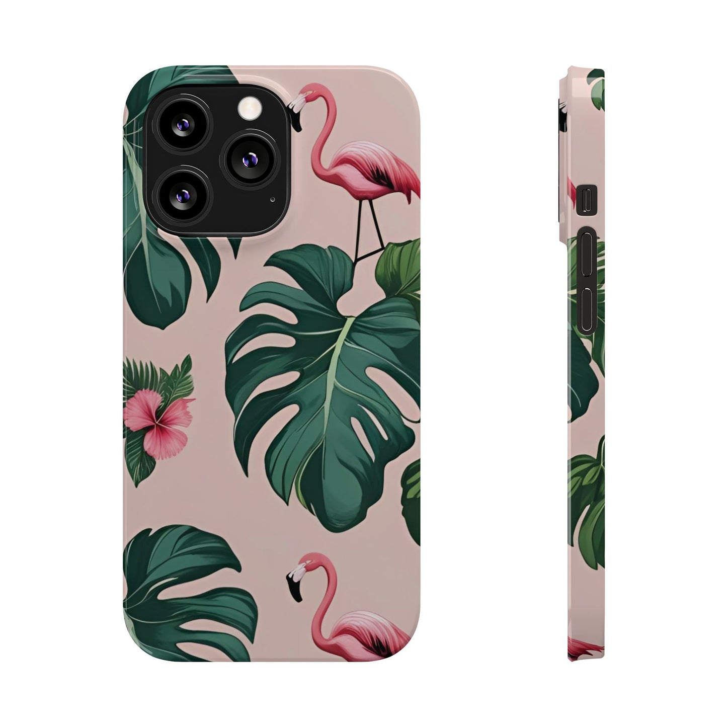 Tropical Flamingo Phone Case, Summer Vibe Smartphone Cover, Gift for Beach Lovers, Cute Mobile Accessory, Floral Design