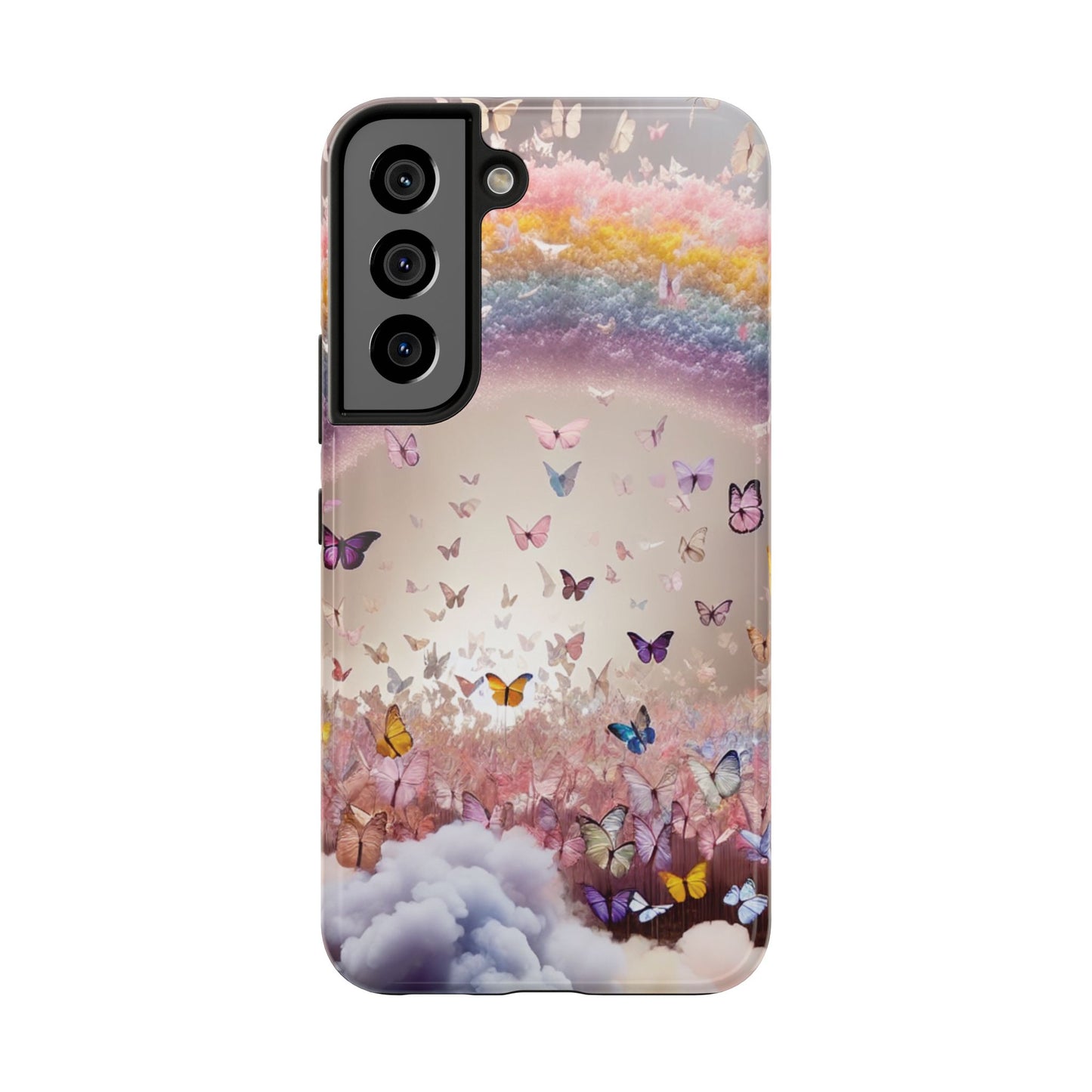 Spring Butterfly & Rainbow Phone Cover – Stylish, Strong & Gift-Ready