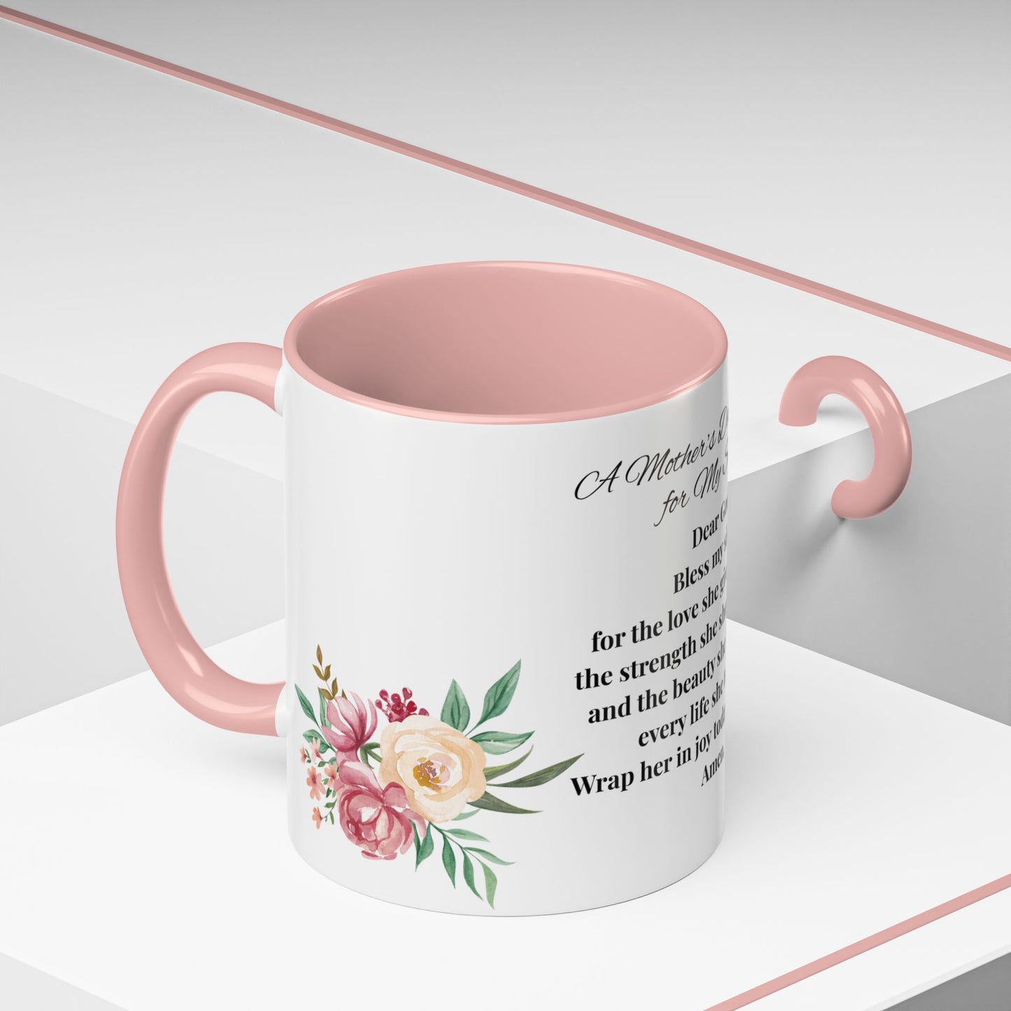 Sister Prayer Mother's Day Coffee Mug - Perfect Mother's Day Gift, Floral design