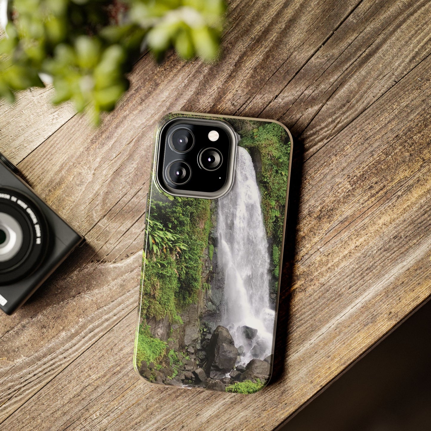 Nature Island Trafalgar Waterfall inspired Tough IPhone and Samsung phone Cases - Durable Protection for Outdoor Adventure