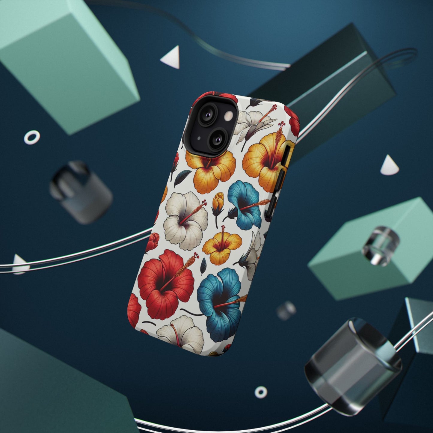 Hibiscus Bloom Impact-Resistant Phone Case – Bold Floral Protection