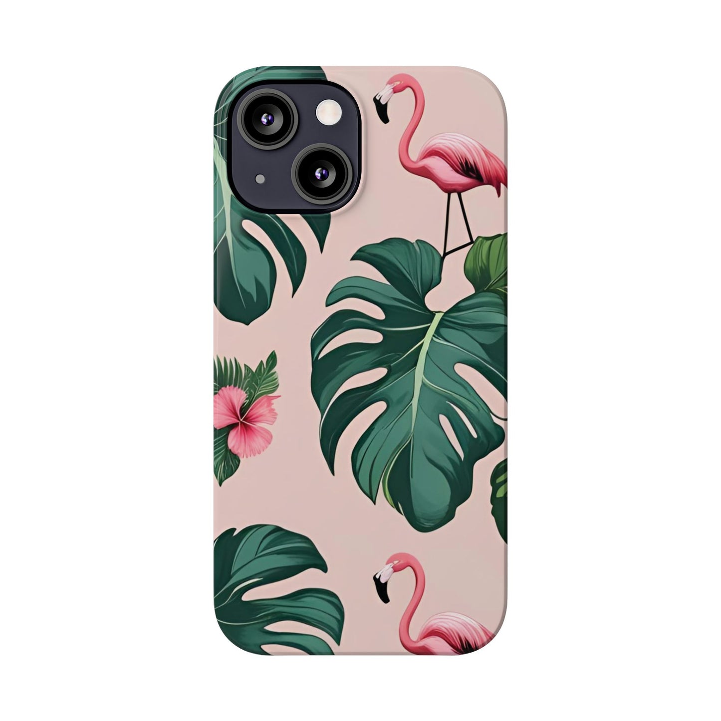 Tropical Flamingo Phone Case, Summer Vibe Smartphone Cover, Gift for Beach Lovers, Cute Mobile Accessory, Floral Design