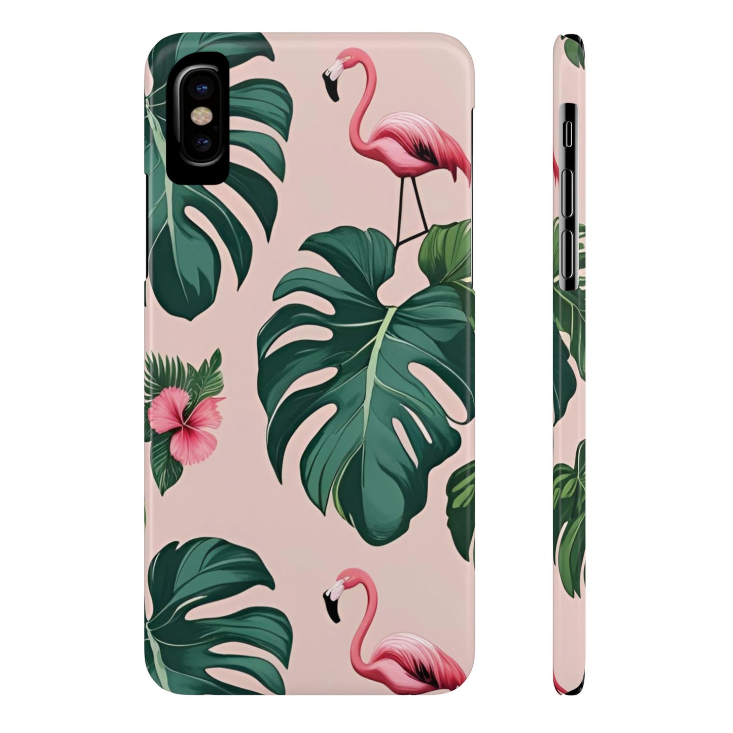 Tropical Flamingo Phone Case, Summer Vibe Smartphone Cover, Gift for Beach Lovers, Cute Mobile Accessory, Floral Design