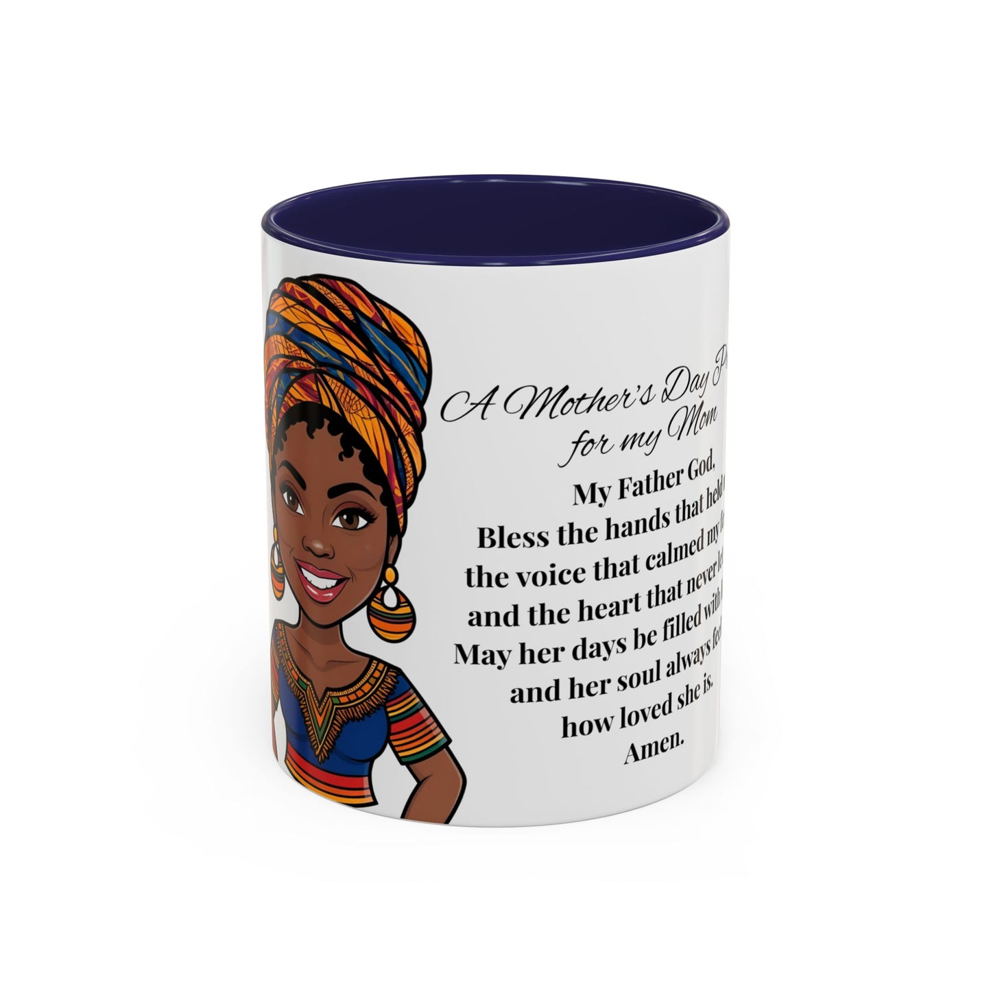 Mom Mother's Day Prayer Mug- African/American/Caribbean Mother's Day Prayer Coffee Mug, Inspirational