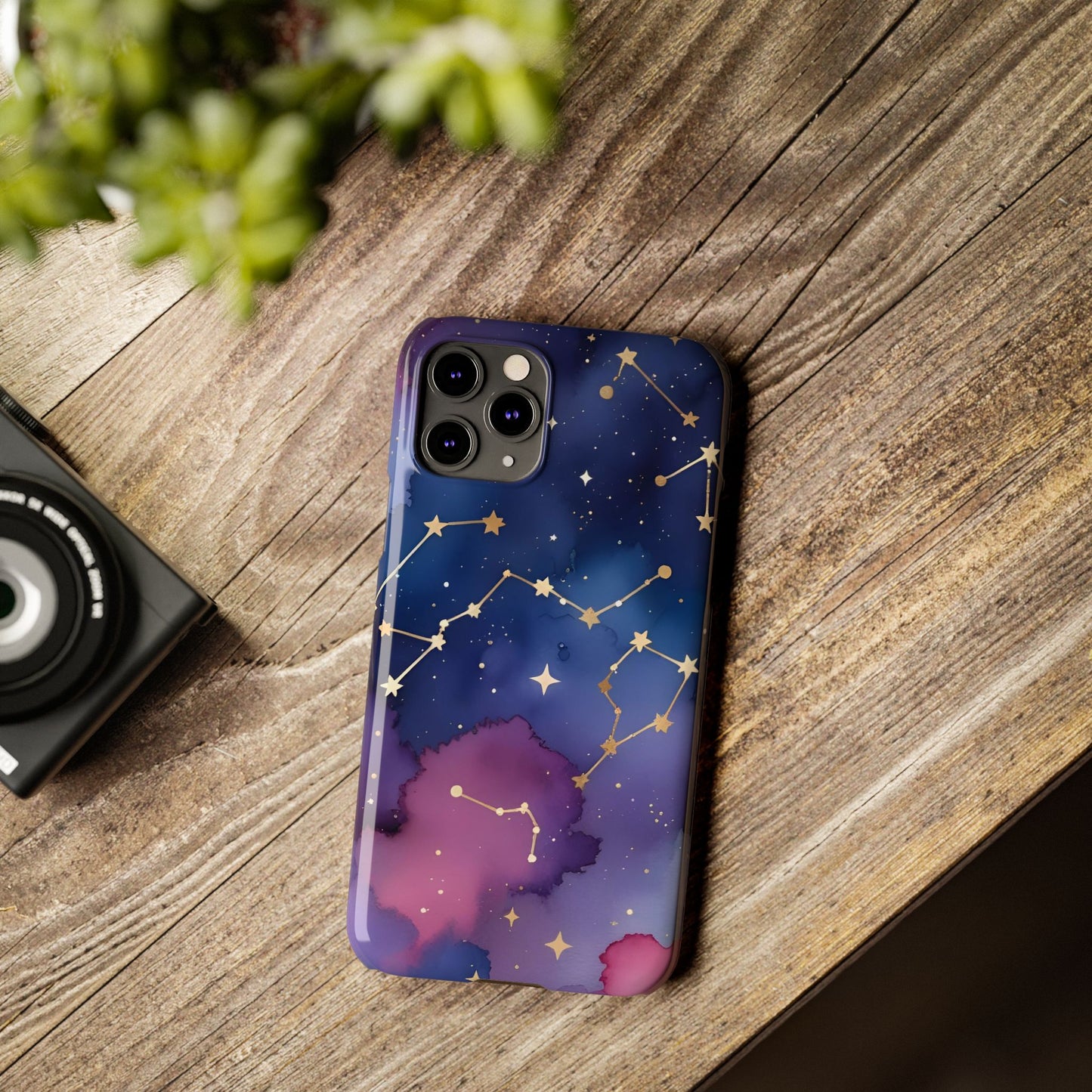 Galaxy Slim Phone Case - Cosmic Constellation Design for Stargazers and Astrology Lovers