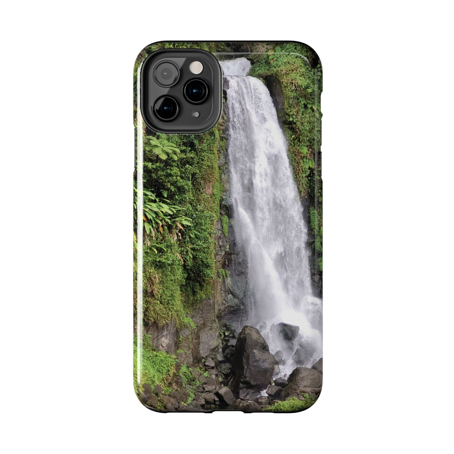 Nature Island Trafalgar Waterfall inspired Tough IPhone and Samsung phone Cases - Durable Protection for Outdoor Adventure