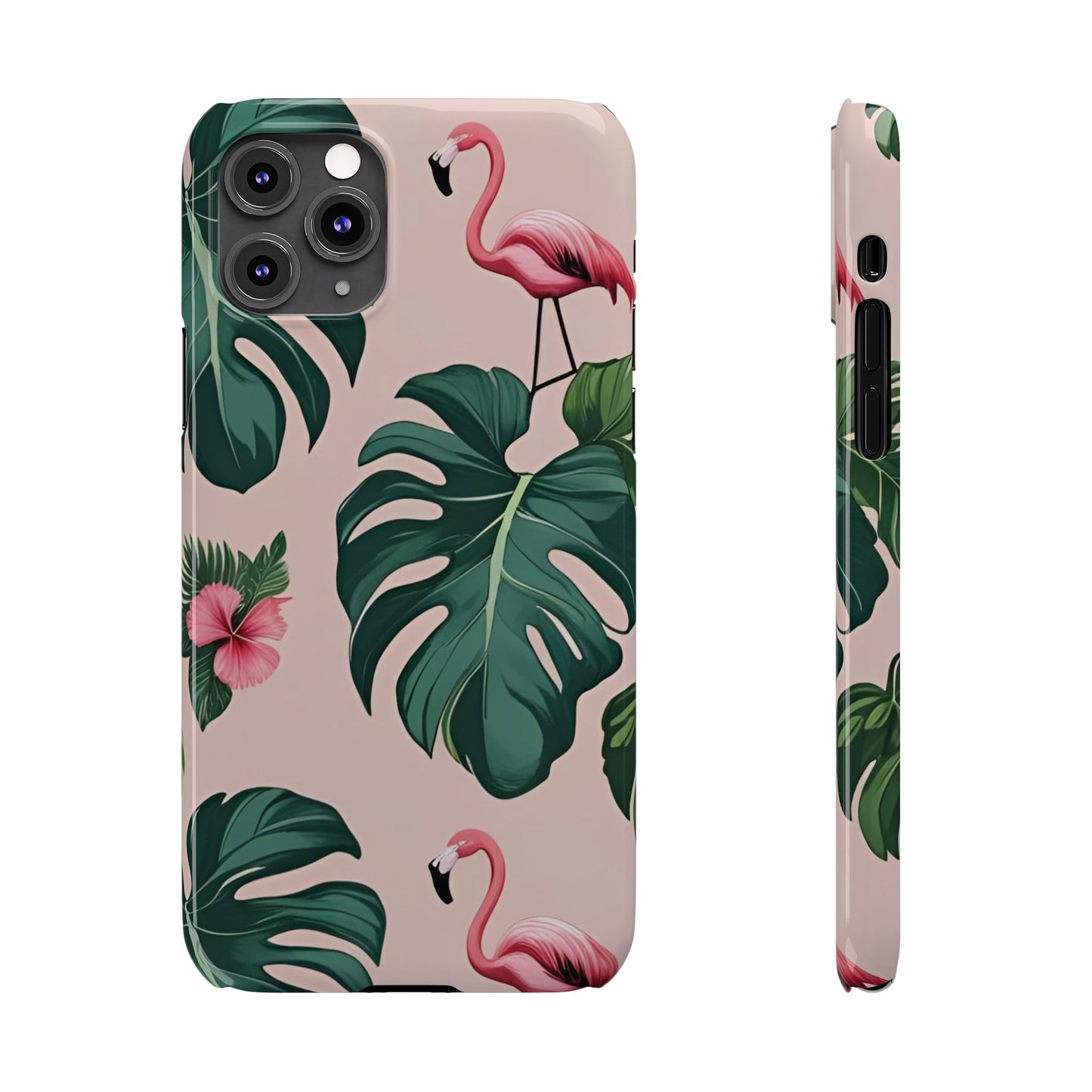 Tropical Flamingo Phone Case, Summer Vibe Smartphone Cover, Gift for Beach Lovers, Cute Mobile Accessory, Floral Design