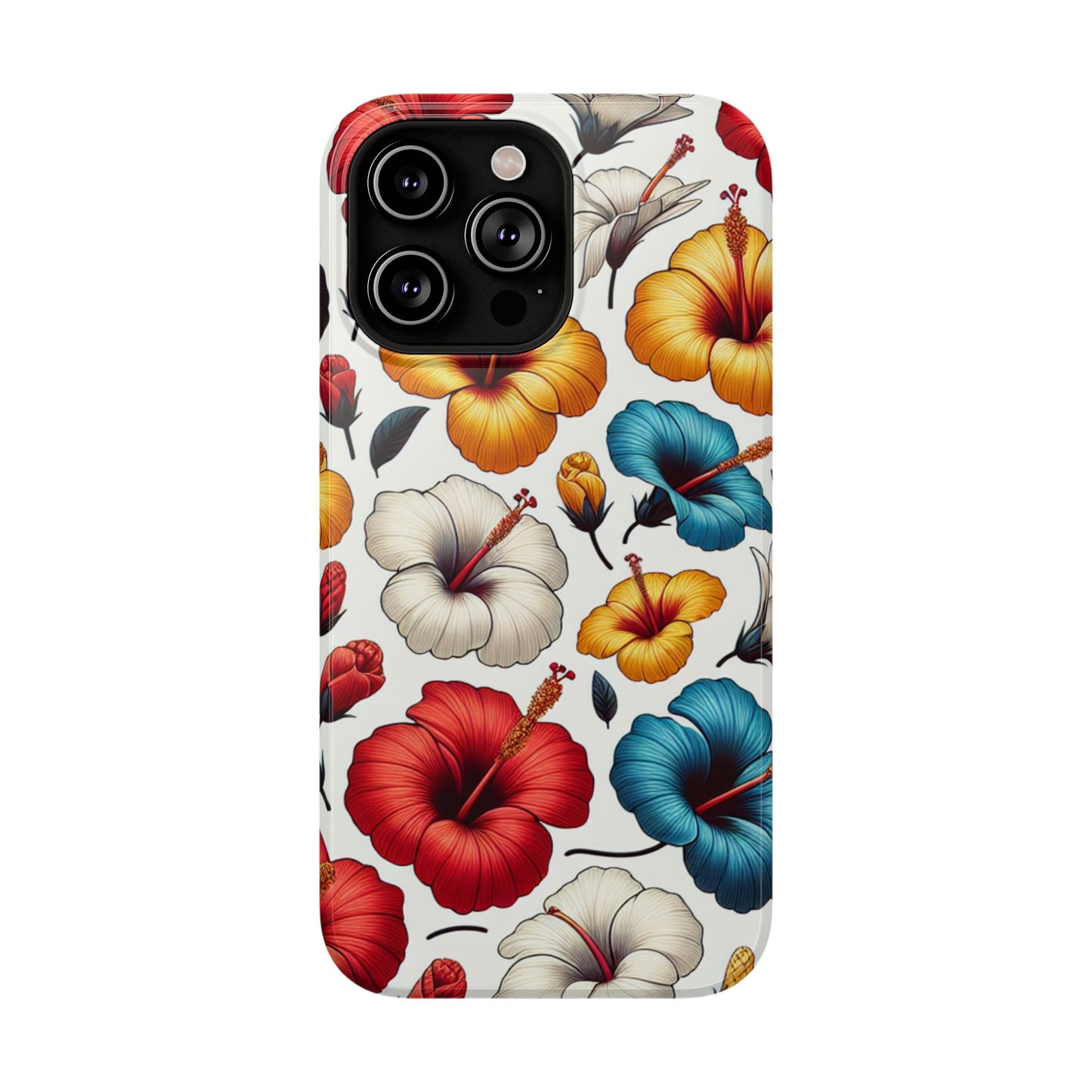 Hibiscus Bloom Impact-Resistant Phone Case – Bold Floral Protection