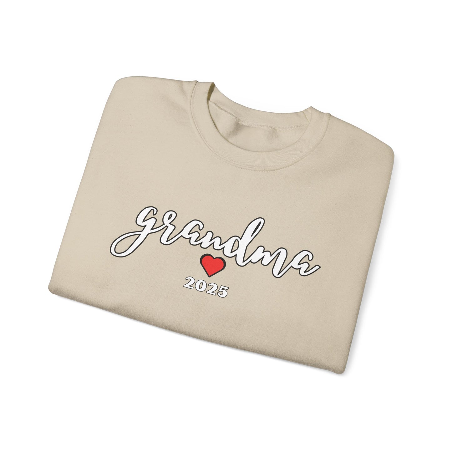 Grandma 2025 Red Heart Sweatshirt - Valentines Day, Mother's Day, Birthday Gift, Love Gift