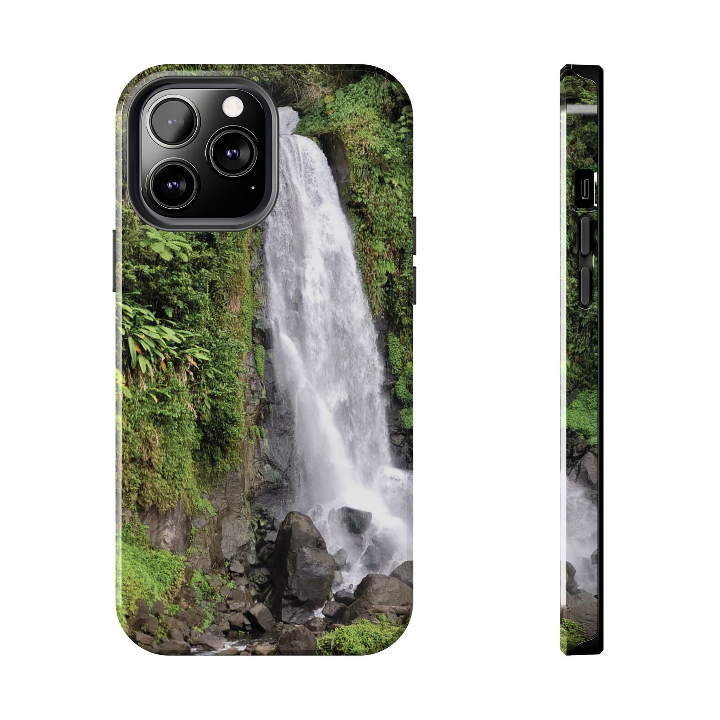 Nature Island Trafalgar Waterfall inspired Tough IPhone and Samsung phone Cases - Durable Protection for Outdoor Adventure