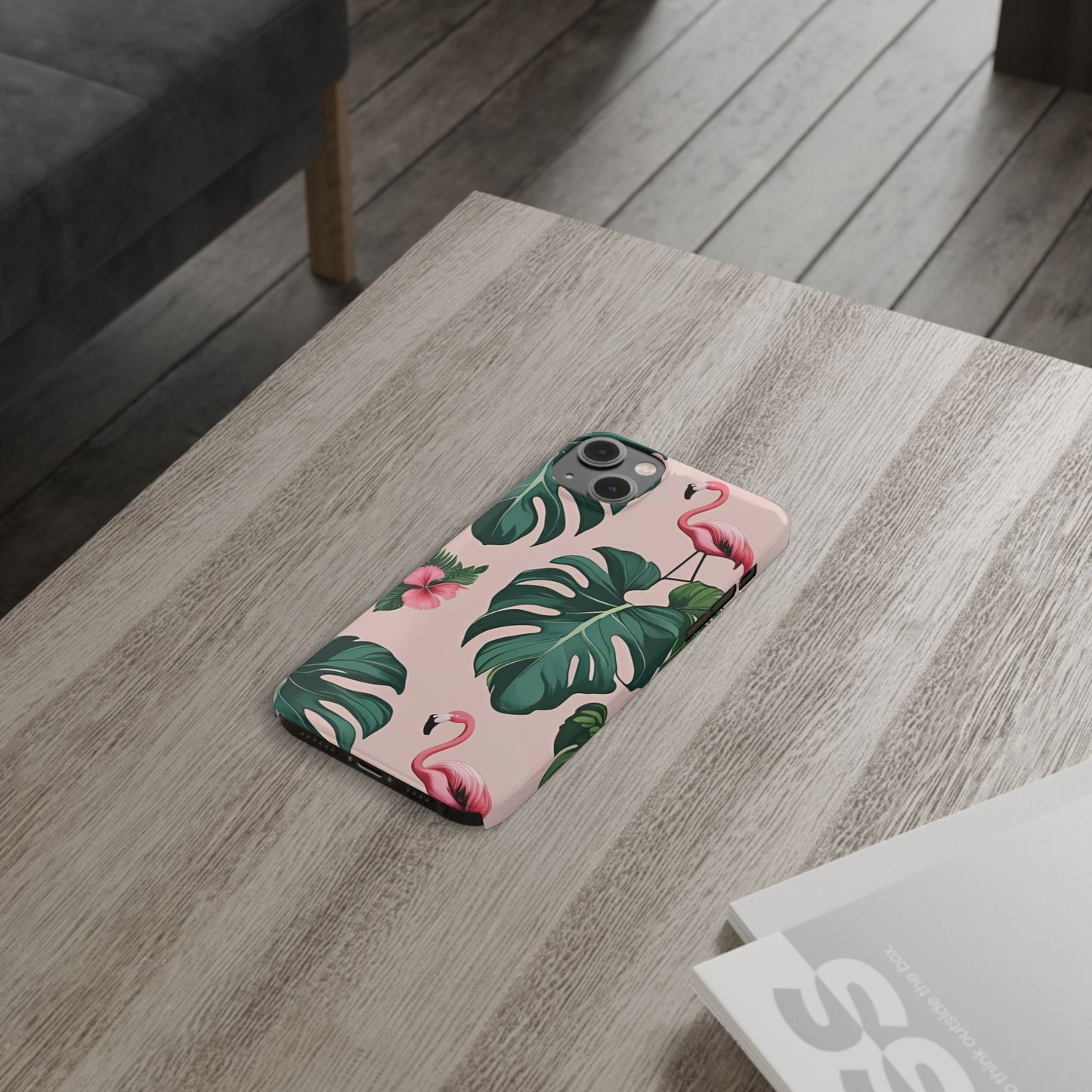 Tropical Flamingo Phone Case, Summer Vibe Smartphone Cover, Gift for Beach Lovers, Cute Mobile Accessory, Floral Design