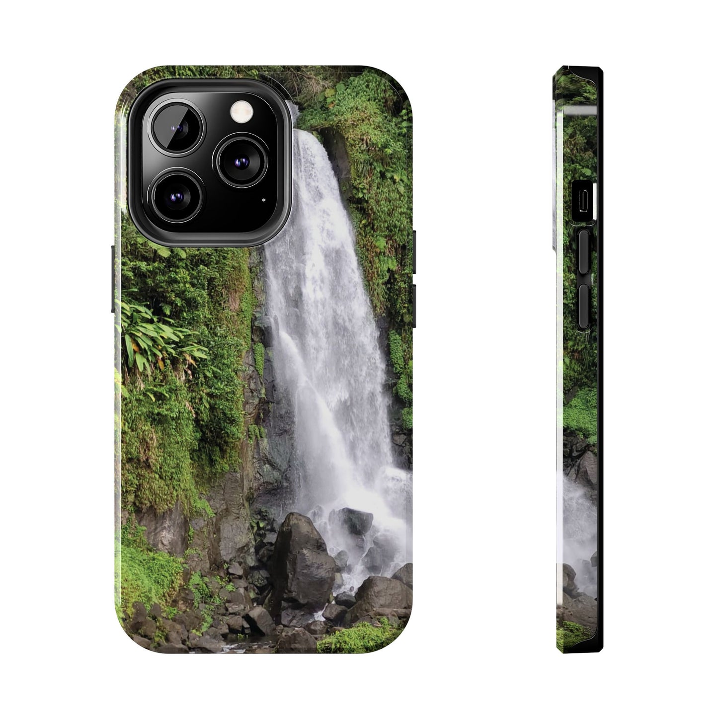 Nature Island Trafalgar Waterfall inspired Tough IPhone and Samsung phone Cases - Durable Protection for Outdoor Adventure