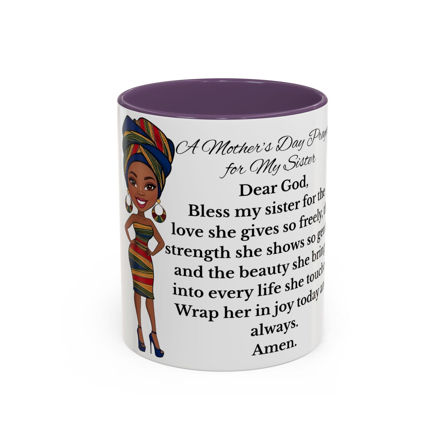 Sister Prayer African American Mother's Day Mug, gift