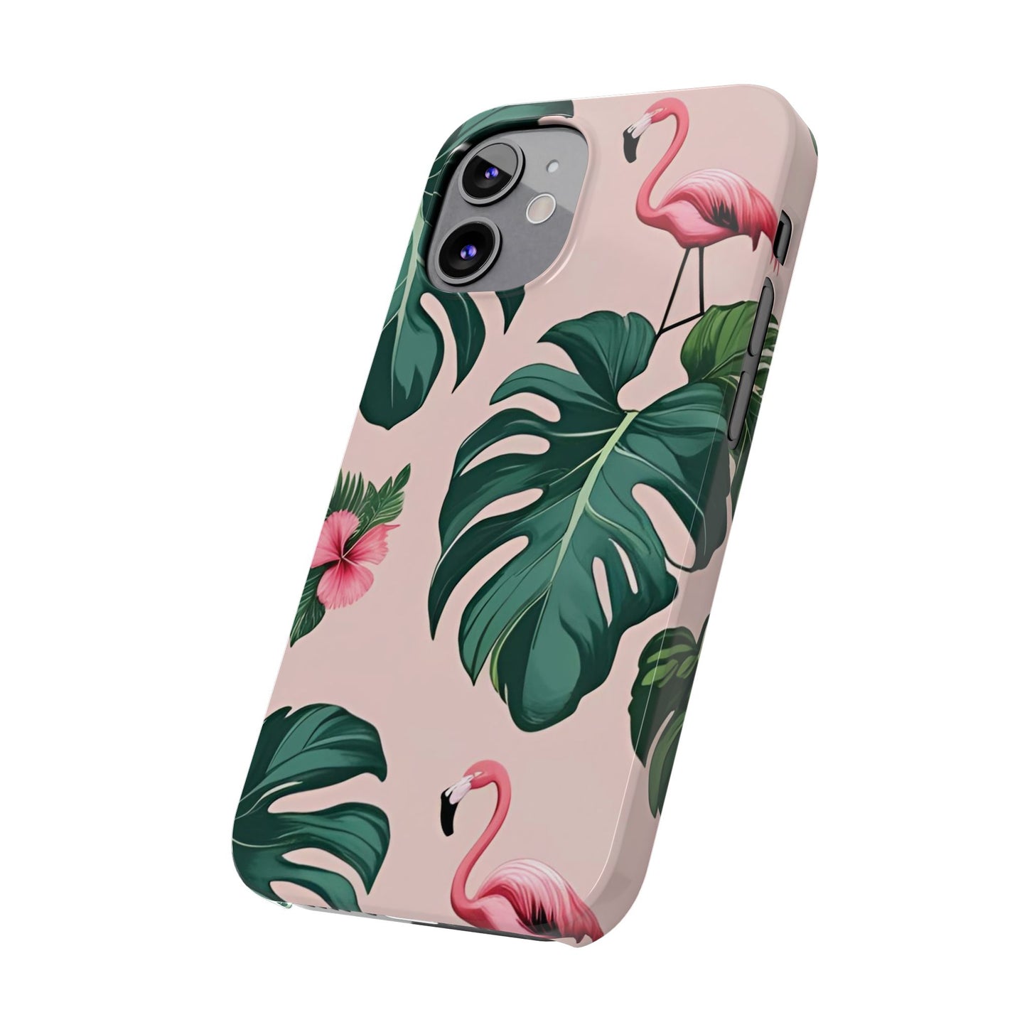 Tropical Flamingo Phone Case, Summer Vibe Smartphone Cover, Gift for Beach Lovers, Cute Mobile Accessory, Floral Design
