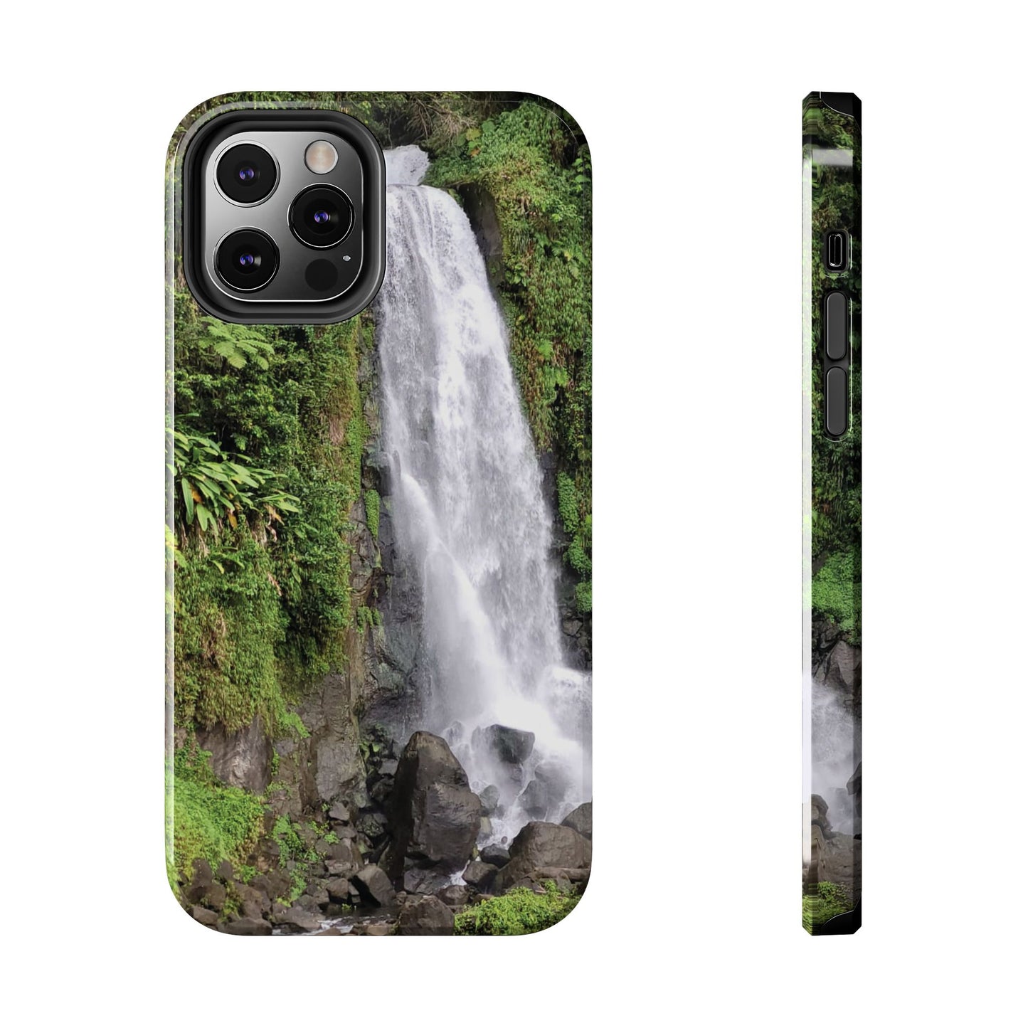 Nature Island Trafalgar Waterfall inspired Tough IPhone and Samsung phone Cases - Durable Protection for Outdoor Adventure