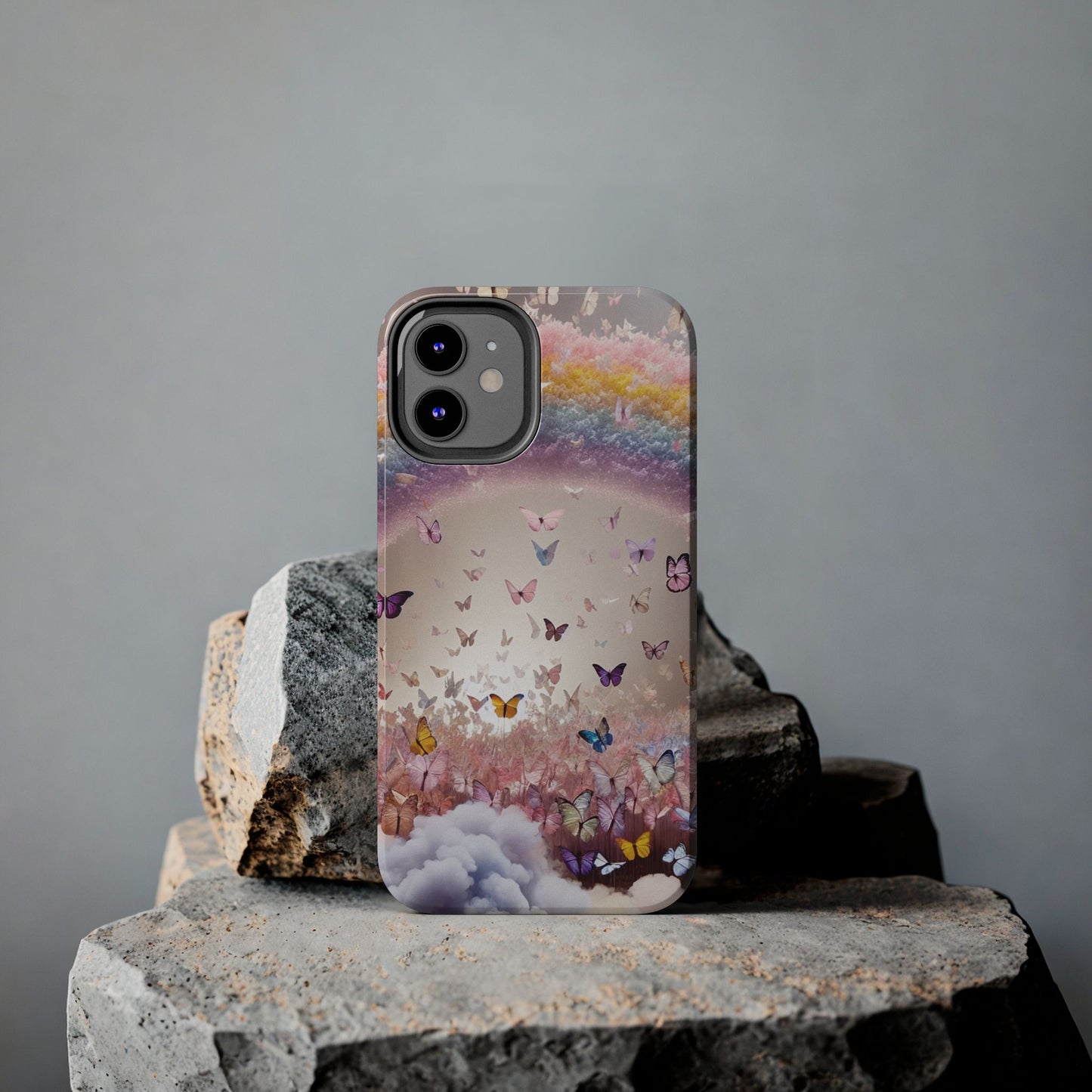 Spring Butterfly & Rainbow Phone Cover – Stylish, Strong & Gift-Ready