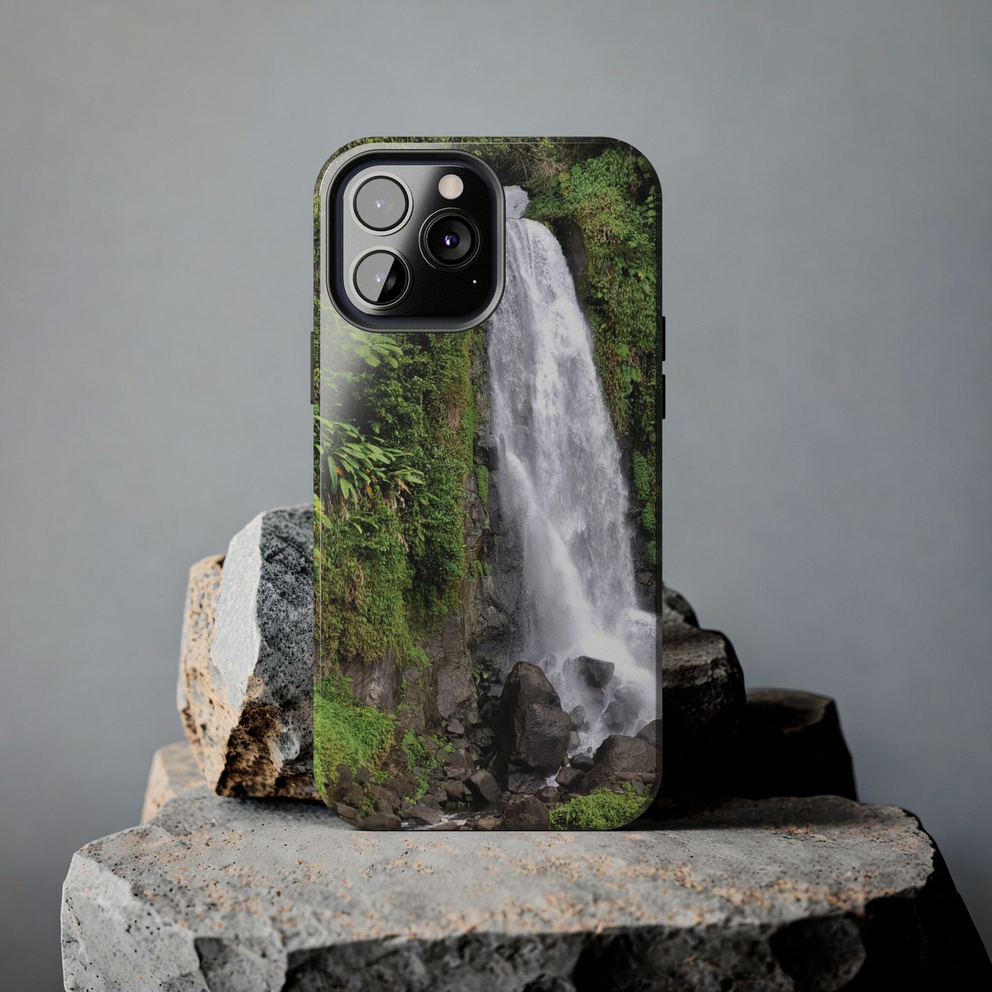 Nature Island Trafalgar Waterfall inspired Tough IPhone and Samsung phone Cases - Durable Protection for Outdoor Adventure