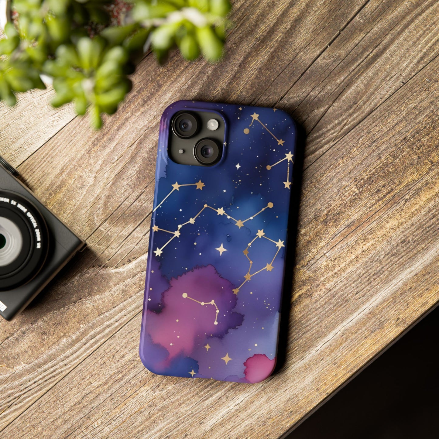 Galaxy Slim Phone Case - Cosmic Constellation Design for Stargazers and Astrology Lovers