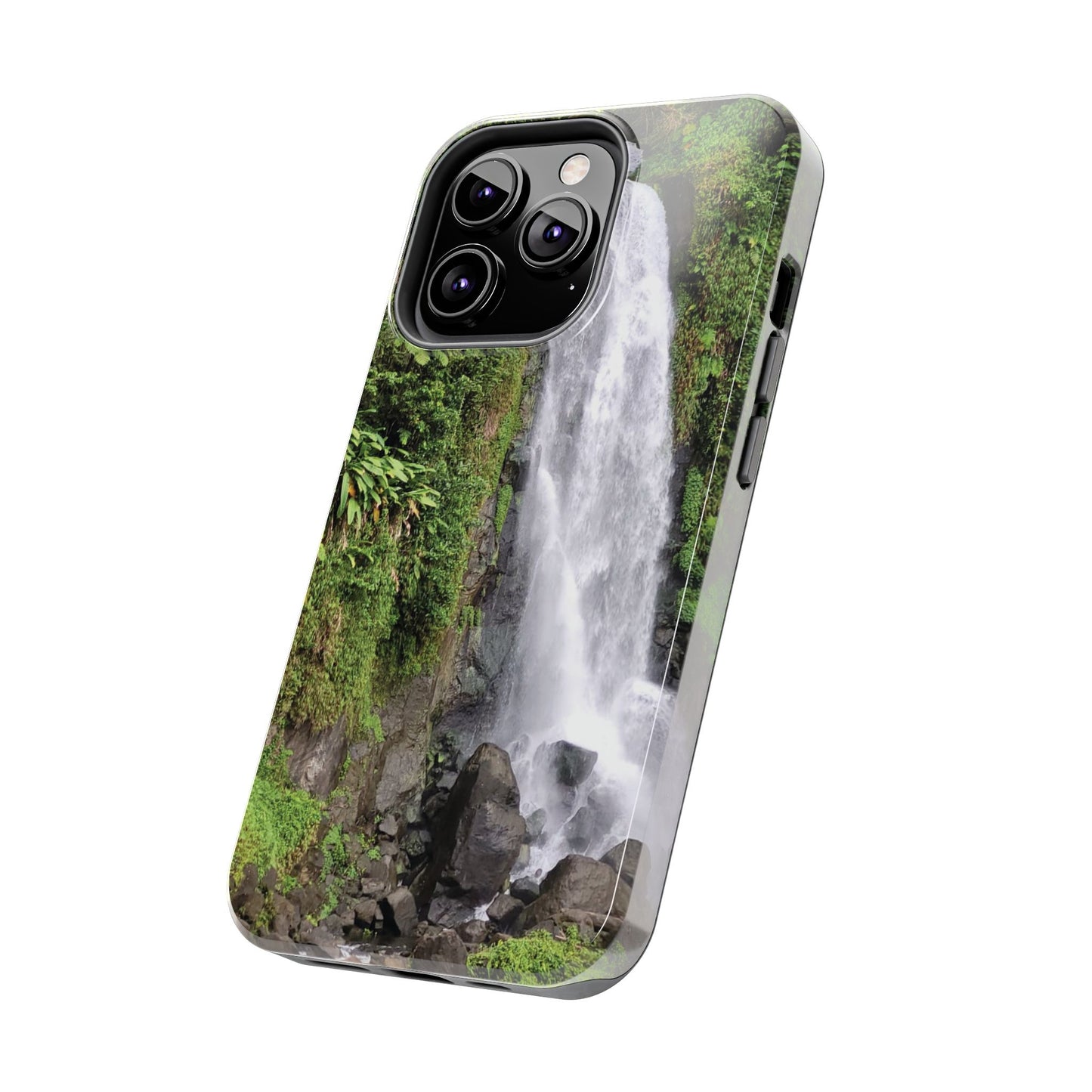 Nature Island Trafalgar Waterfall inspired Tough IPhone and Samsung phone Cases - Durable Protection for Outdoor Adventure