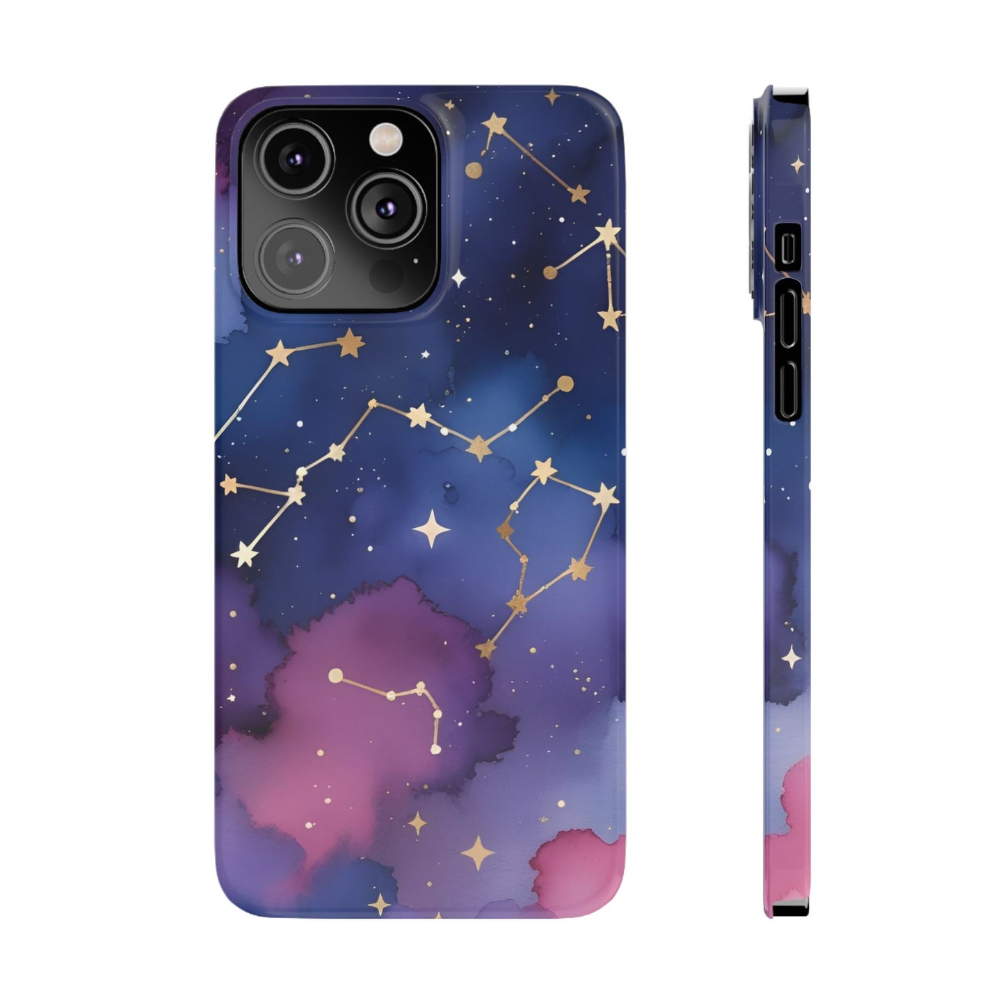 Galaxy Slim Phone Case - Cosmic Constellation Design for Stargazers and Astrology Lovers