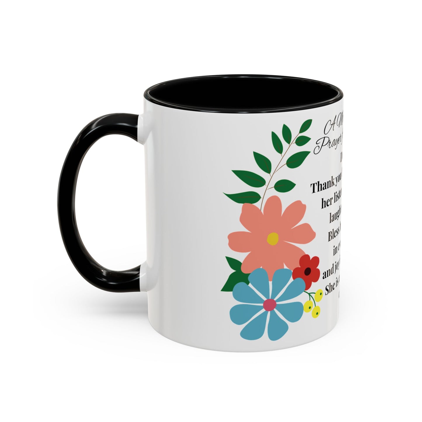 Aunt Prayer Coffee Mug - Floral Design - Mother's Day Gift - 11oz/15oz