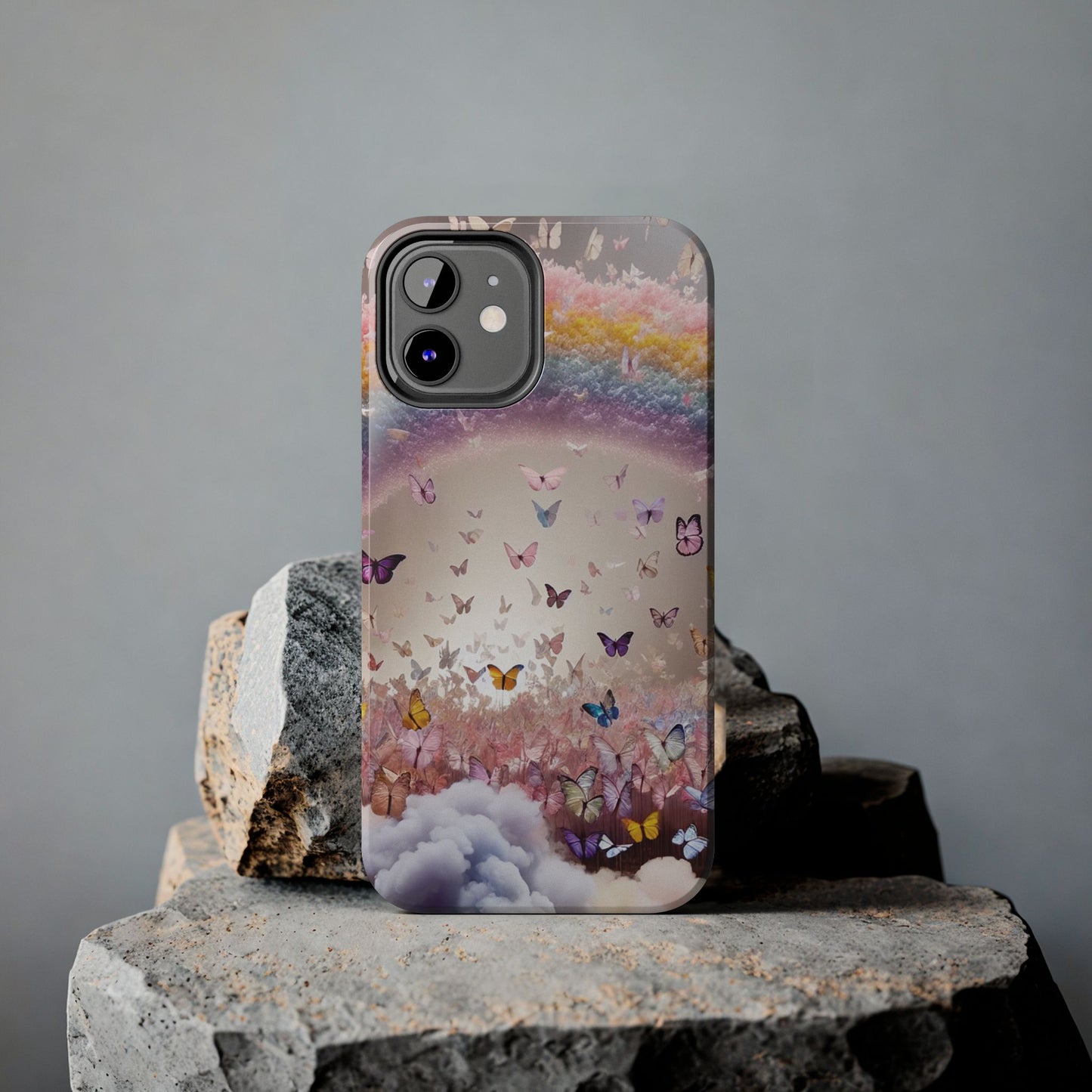 Spring Butterfly & Rainbow Phone Cover – Stylish, Strong & Gift-Ready