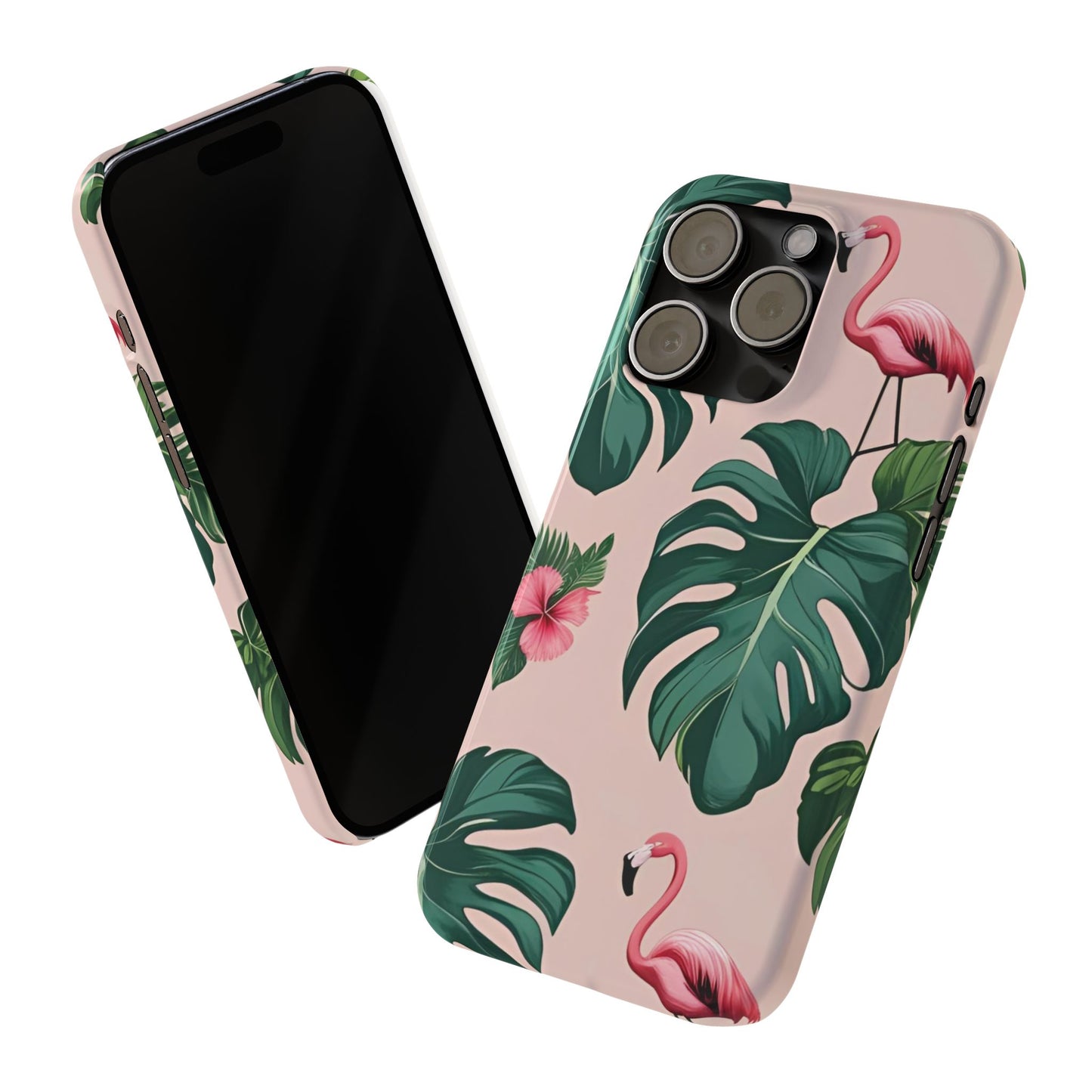 Tropical Flamingo Phone Case, Summer Vibe Smartphone Cover, Gift for Beach Lovers, Cute Mobile Accessory, Floral Design