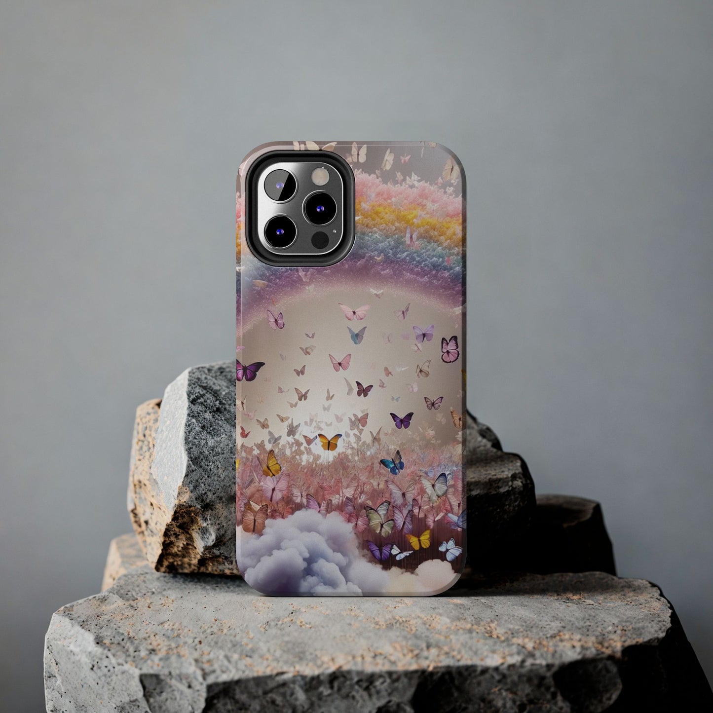 Spring Butterfly & Rainbow Phone Cover – Stylish, Strong & Gift-Ready