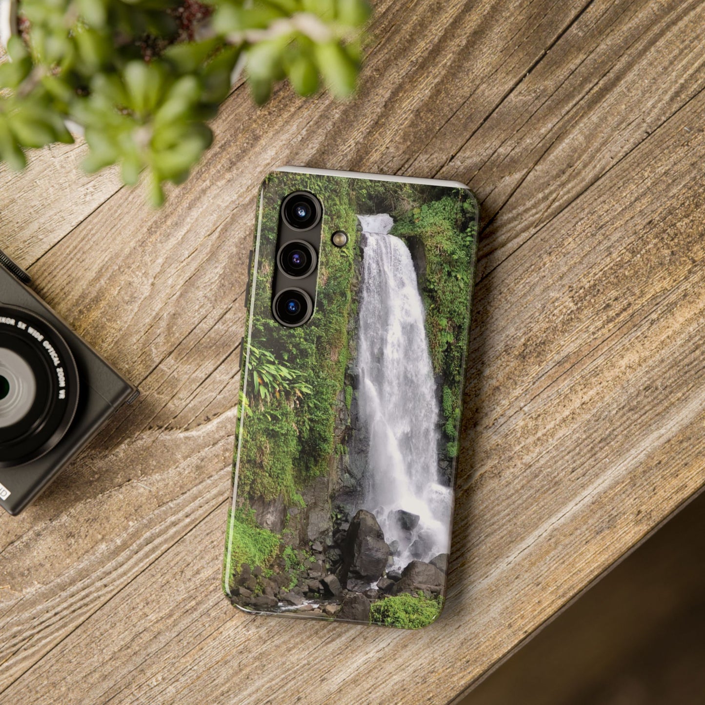 Nature Island Trafalgar Waterfall inspired Tough IPhone and Samsung phone Cases - Durable Protection for Outdoor Adventure