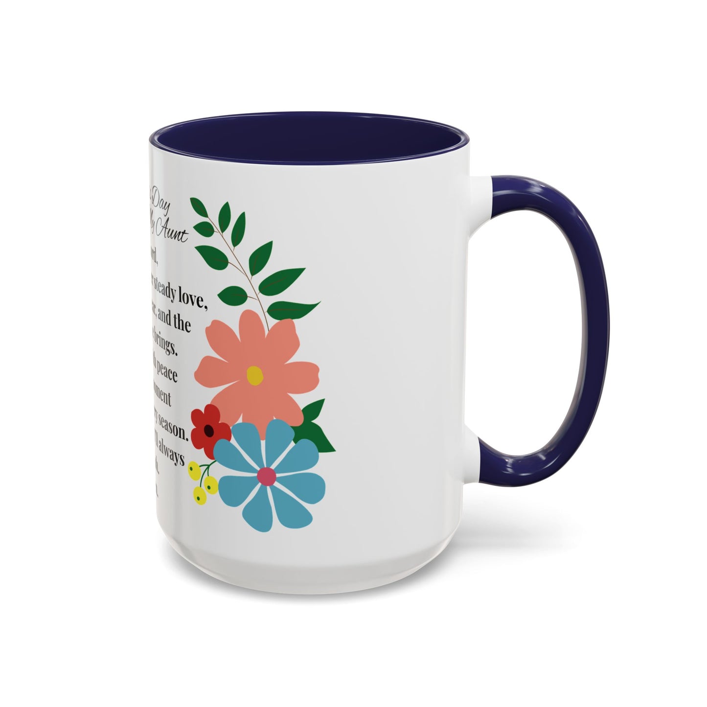 Aunt Prayer Coffee Mug - Floral Design - Mother's Day Gift - 11oz/15oz
