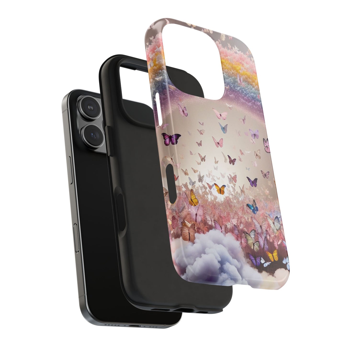 Spring Butterfly & Rainbow Phone Cover – Stylish, Strong & Gift-Ready