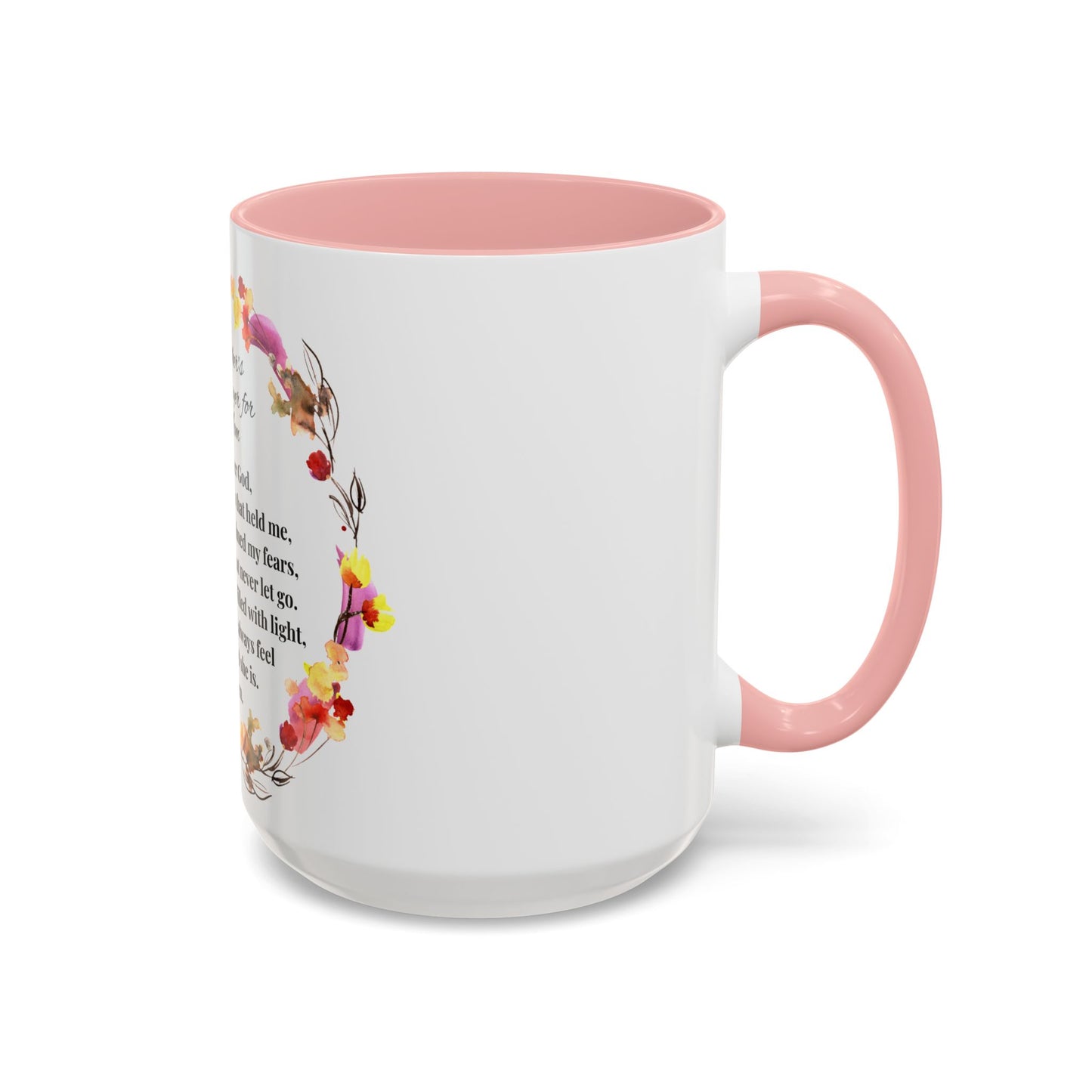 Mom - Prayer Mug for Mom, Floral Accent Coffee Cup, Gift for Mother's Day, Inspirational Drinkware, 11oz and 15oz