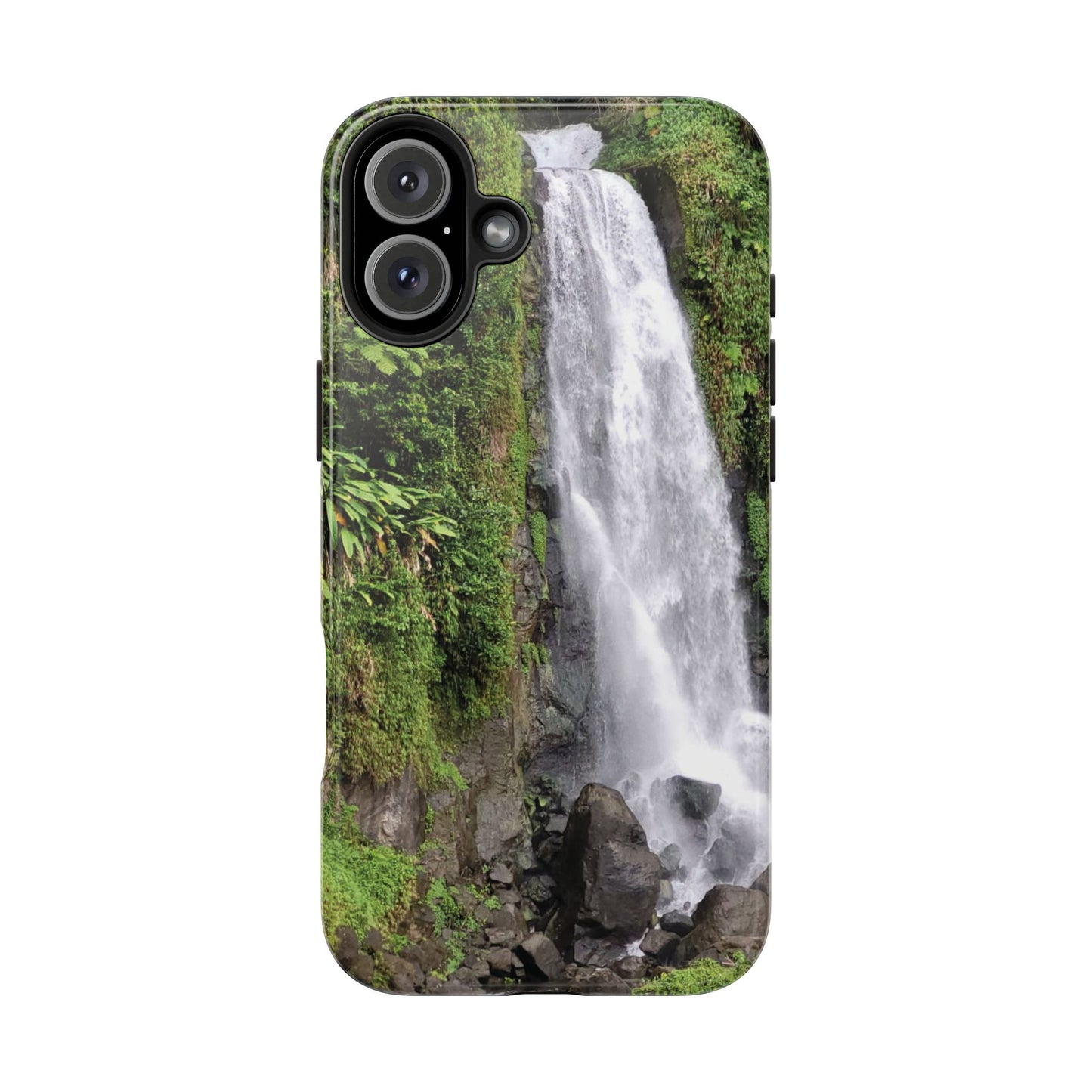 Nature Island Trafalgar Waterfall inspired Tough IPhone and Samsung phone Cases - Durable Protection for Outdoor Adventure