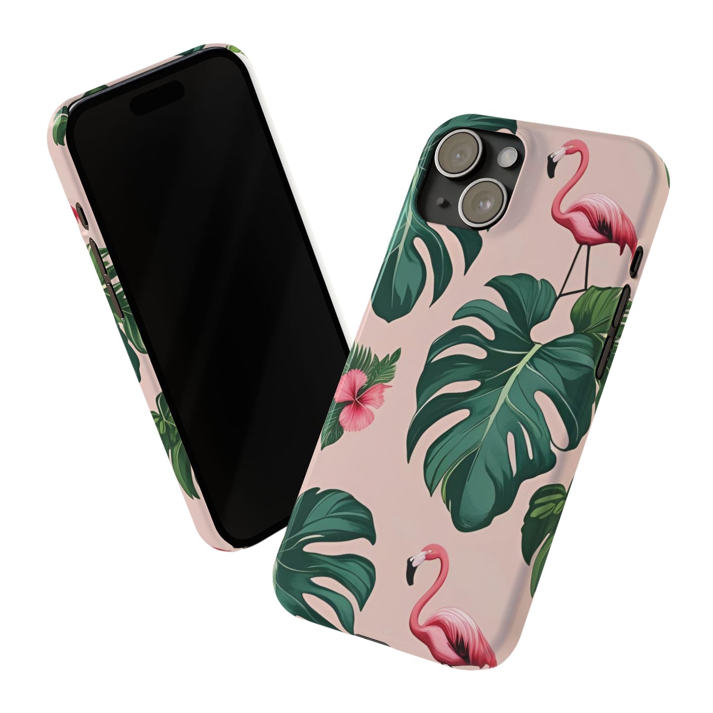 Tropical Flamingo Phone Case, Summer Vibe Smartphone Cover, Gift for Beach Lovers, Cute Mobile Accessory, Floral Design