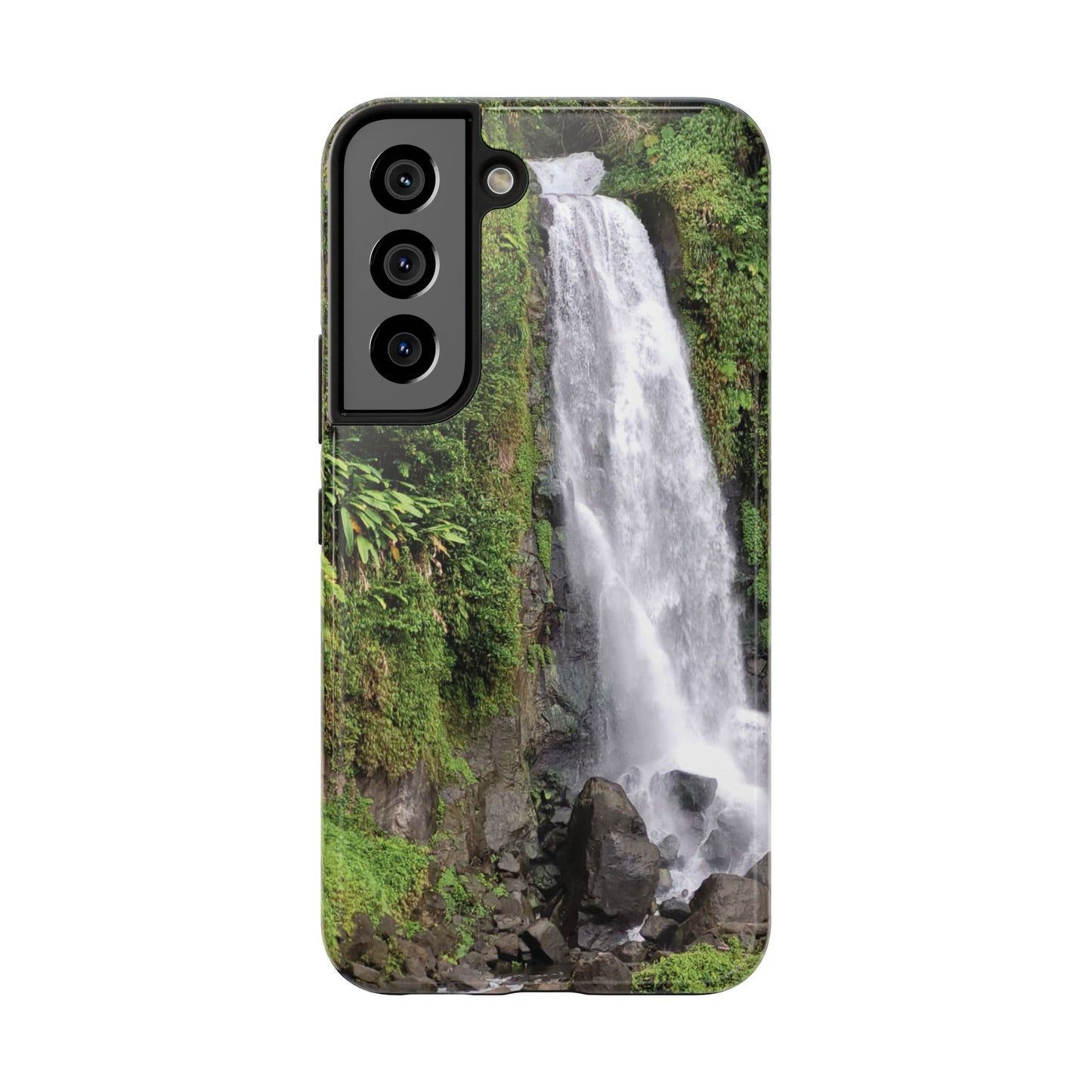 Nature Island Trafalgar Waterfall inspired Tough IPhone and Samsung phone Cases - Durable Protection for Outdoor Adventure