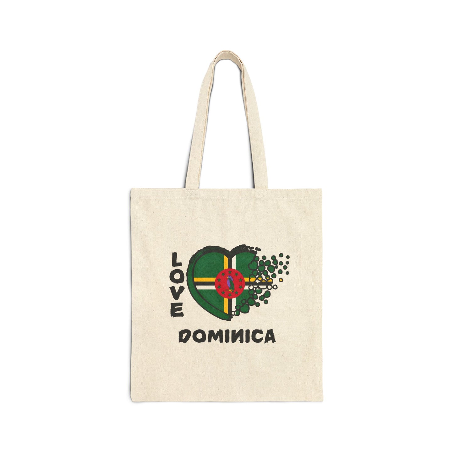 Love Dominica Canvas Tote Bag, Souvenir, Christmas, Birthday, Family