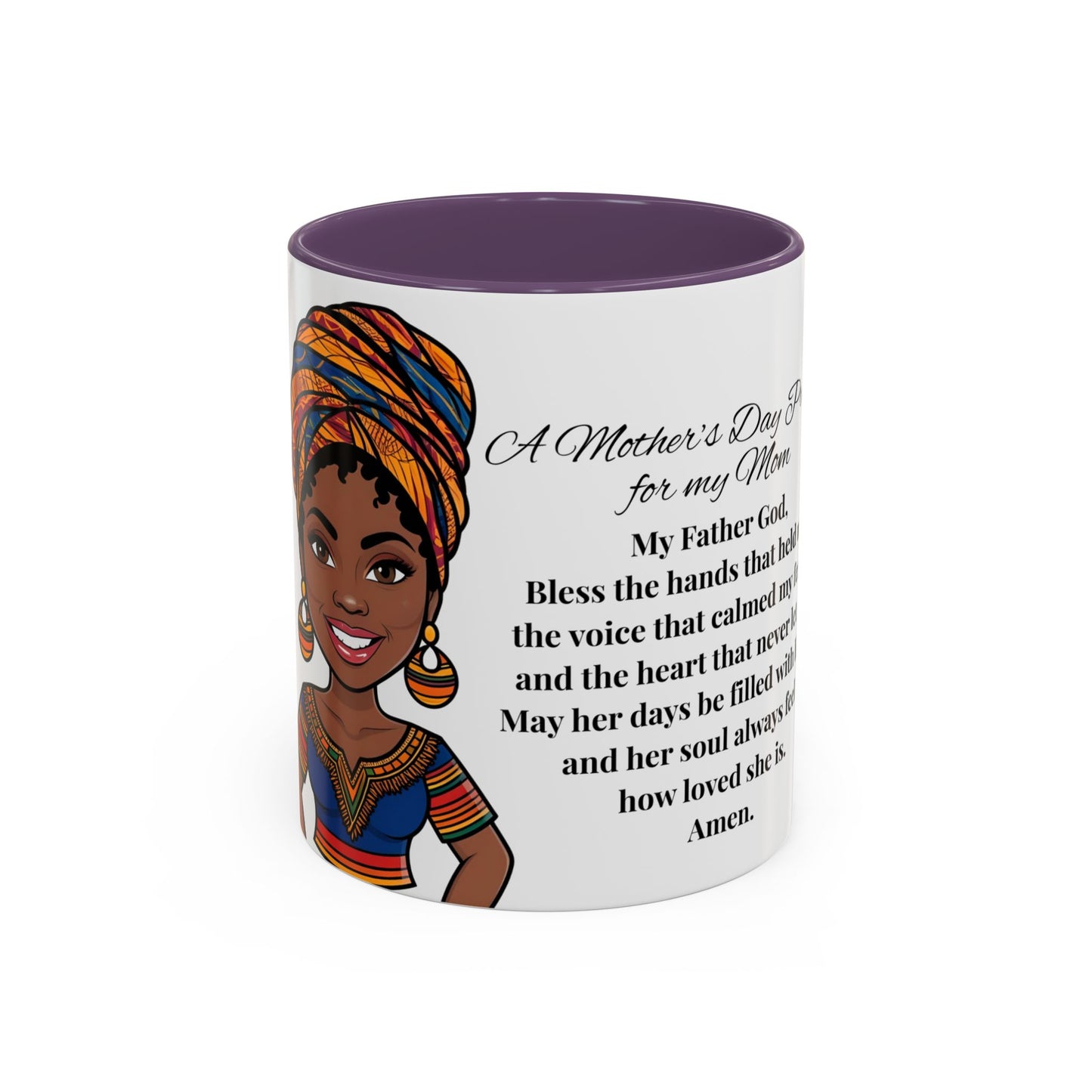 Mom Mother's Day Prayer Mug- African/American/Caribbean Mother's Day Prayer Coffee Mug, Inspirational