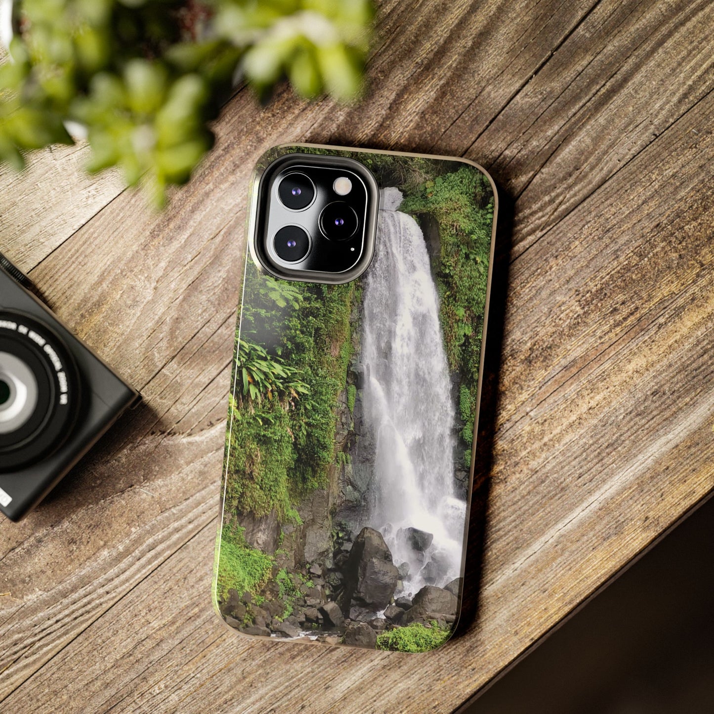 Nature Island Trafalgar Waterfall inspired Tough IPhone and Samsung phone Cases - Durable Protection for Outdoor Adventure