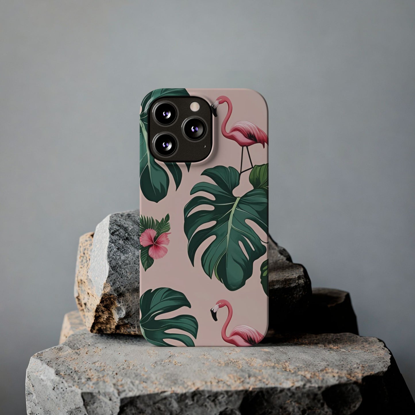 Tropical Flamingo Phone Case, Summer Vibe Smartphone Cover, Gift for Beach Lovers, Cute Mobile Accessory, Floral Design
