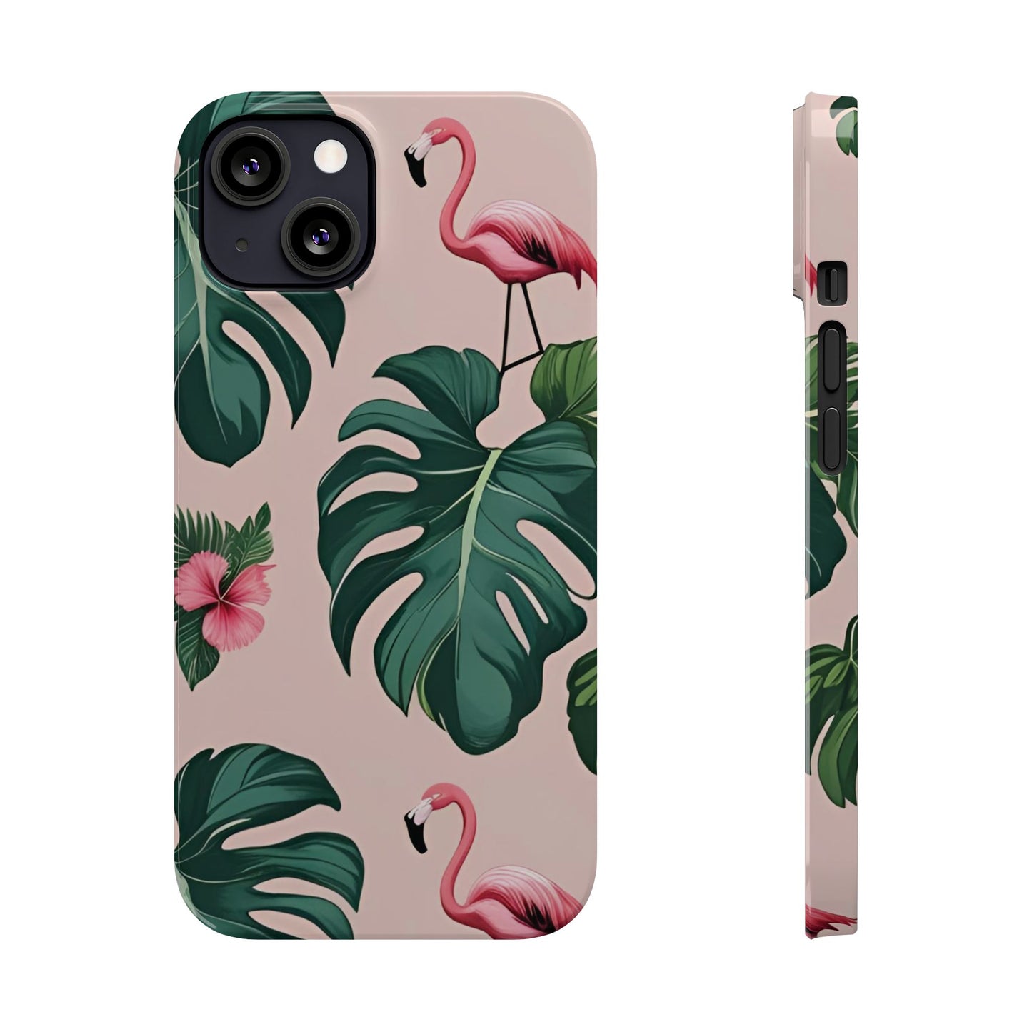 Tropical Flamingo Phone Case, Summer Vibe Smartphone Cover, Gift for Beach Lovers, Cute Mobile Accessory, Floral Design