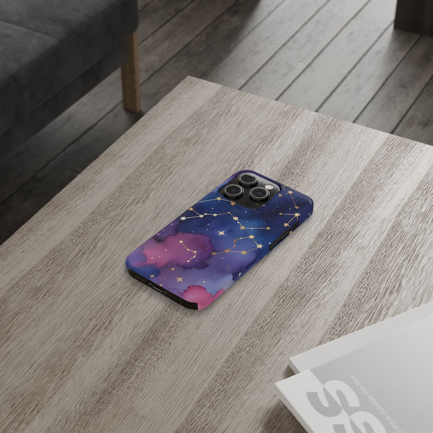 Galaxy Slim Phone Case - Cosmic Constellation Design for Stargazers and Astrology Lovers