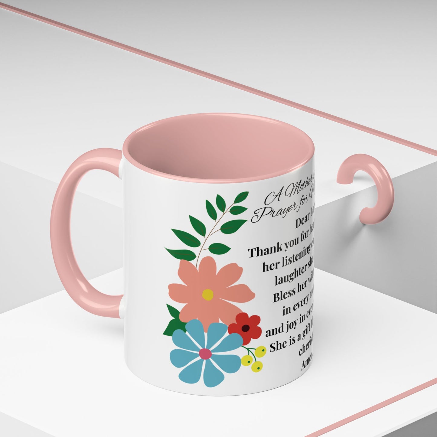 Aunt Prayer Coffee Mug - Floral Design - Mother's Day Gift - 11oz/15oz