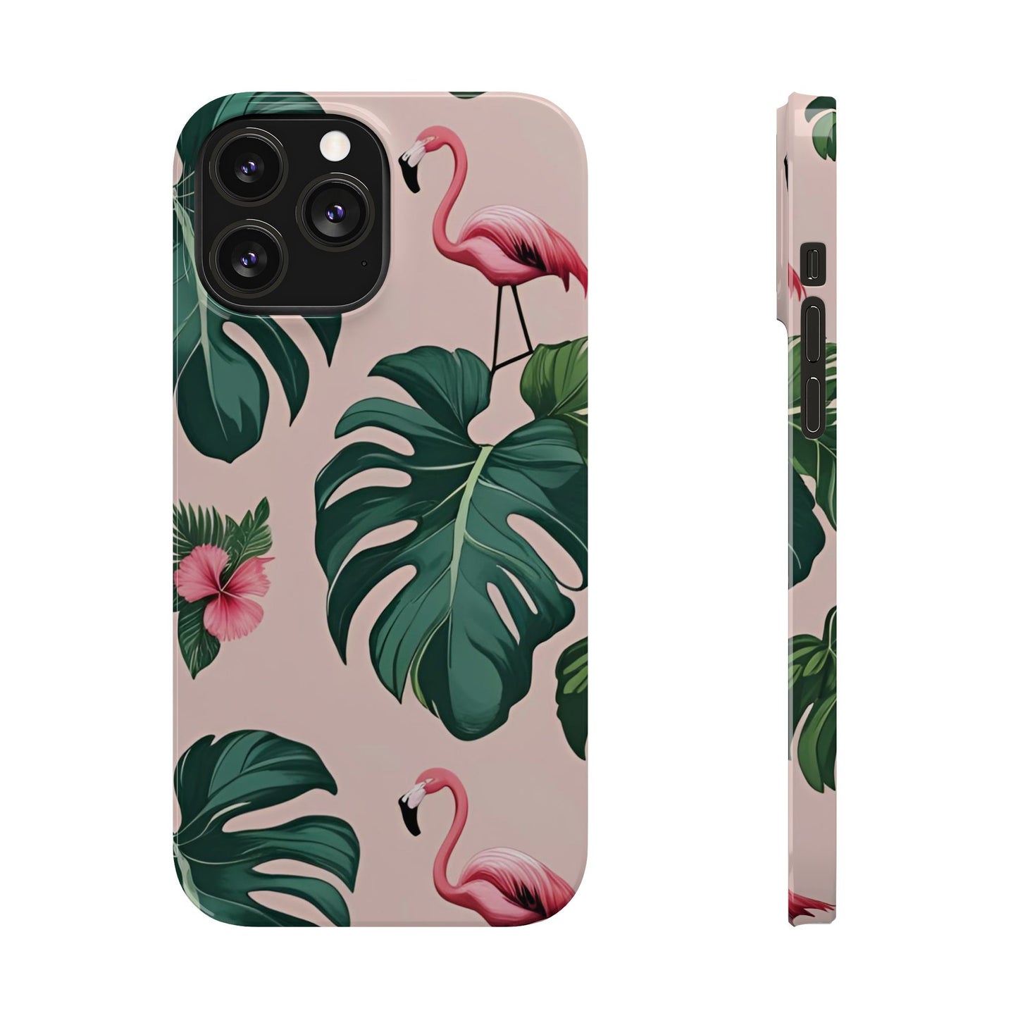 Tropical Flamingo Phone Case, Summer Vibe Smartphone Cover, Gift for Beach Lovers, Cute Mobile Accessory, Floral Design