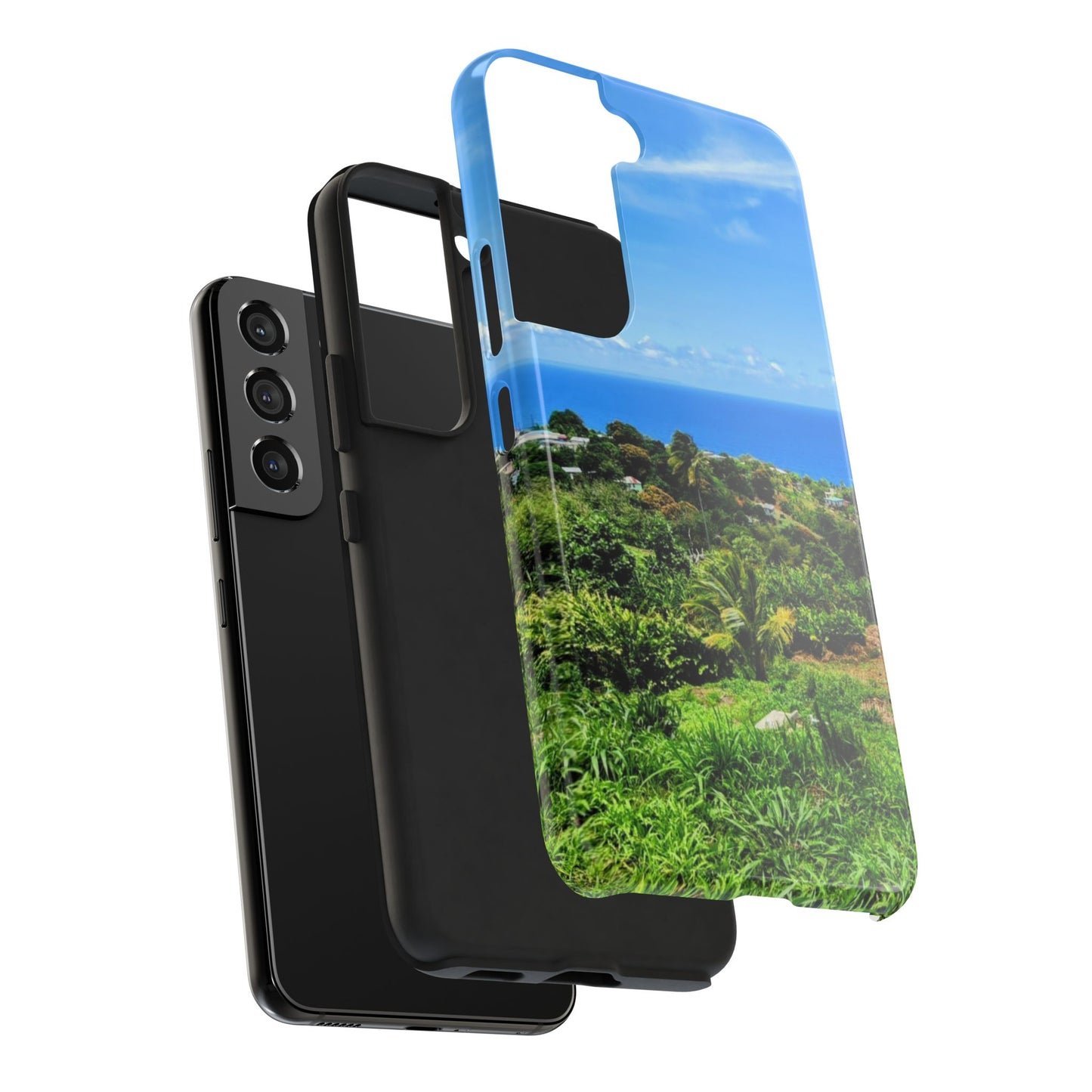 iPhone and Samsung phone Cases - Tropical Ocean View, Durable Cover for Beach Lovers