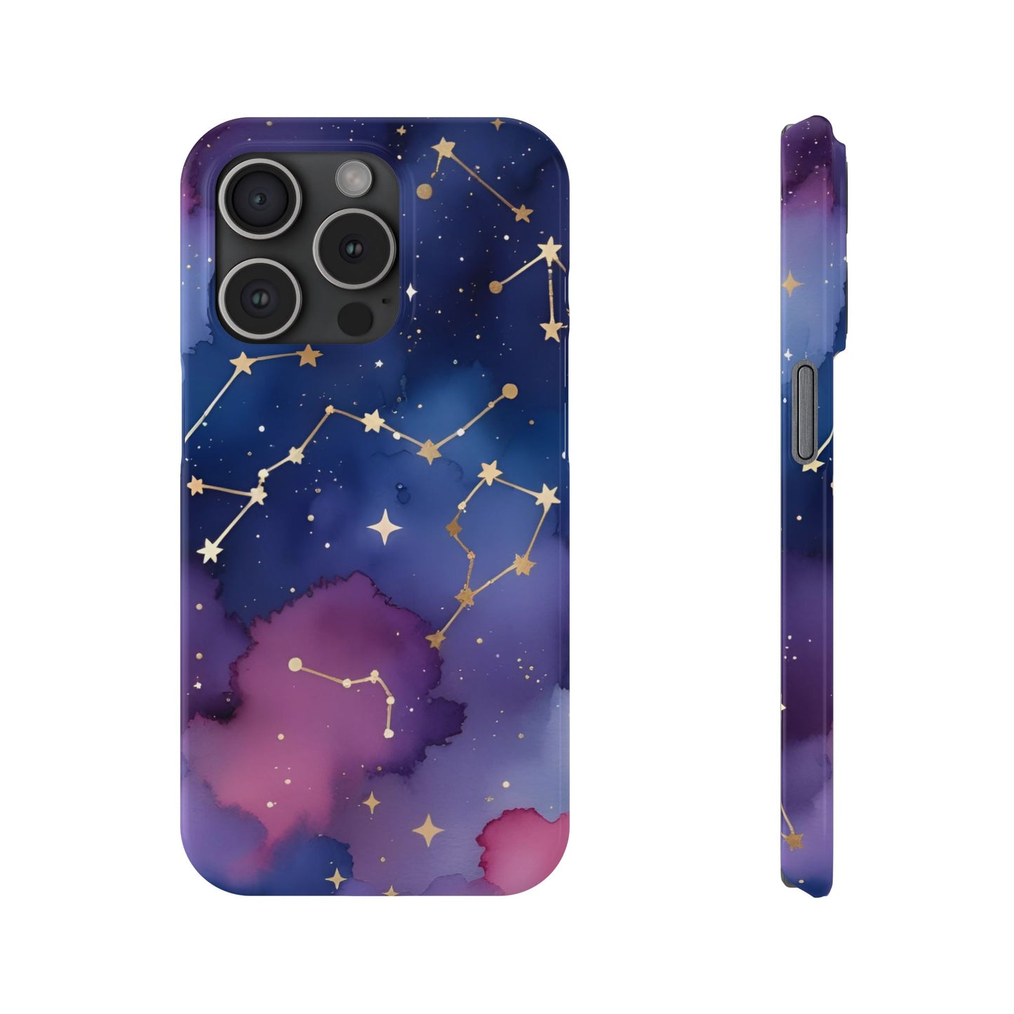 Galaxy Slim Phone Case - Cosmic Constellation Design for Stargazers and Astrology Lovers