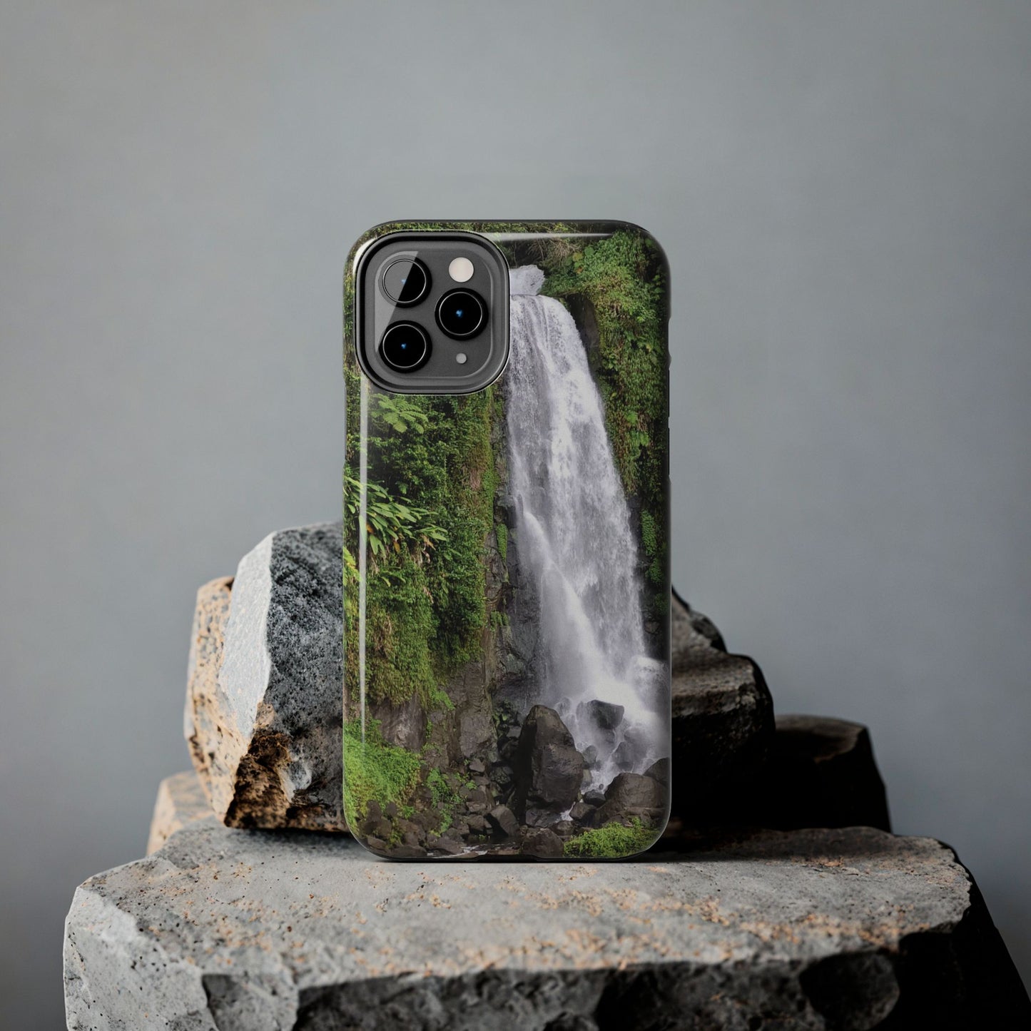 Nature Island Trafalgar Waterfall inspired Tough IPhone and Samsung phone Cases - Durable Protection for Outdoor Adventure