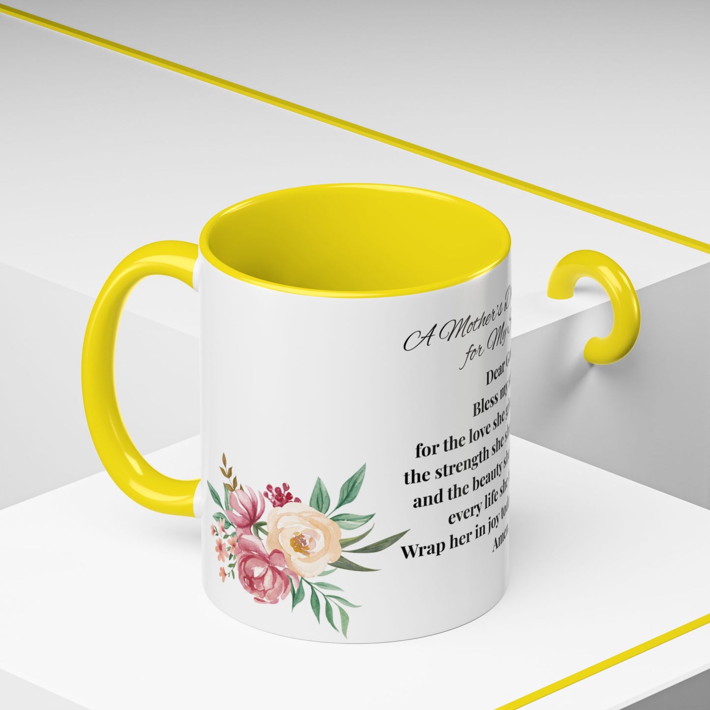 Sister Prayer Mother's Day Coffee Mug - Perfect Mother's Day Gift, Floral design