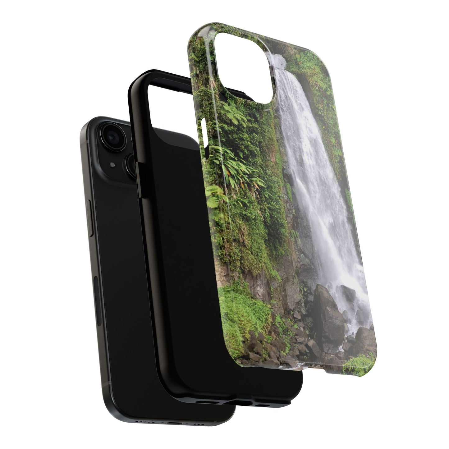 Nature Island Trafalgar Waterfall inspired Tough IPhone and Samsung phone Cases - Durable Protection for Outdoor Adventure