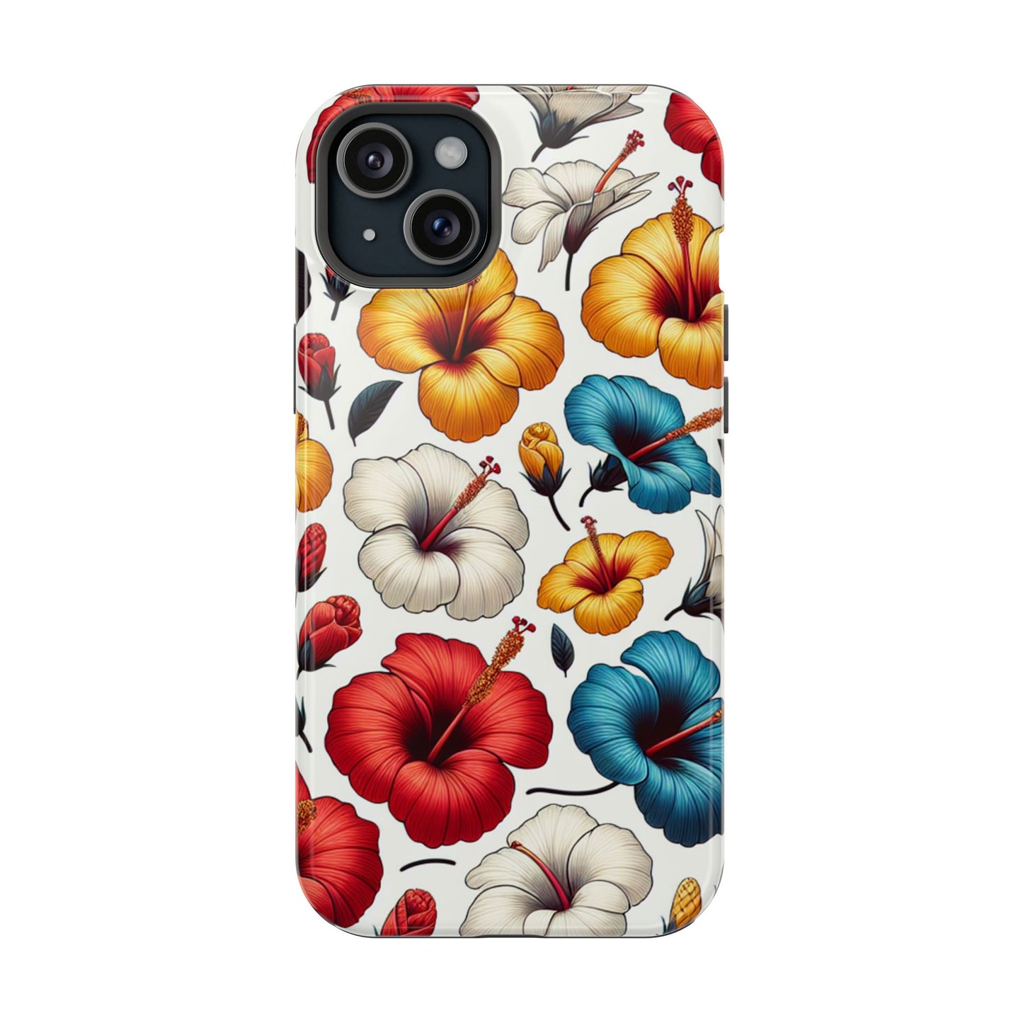 Hibiscus Bloom Impact-Resistant Phone Case – Bold Floral Protection